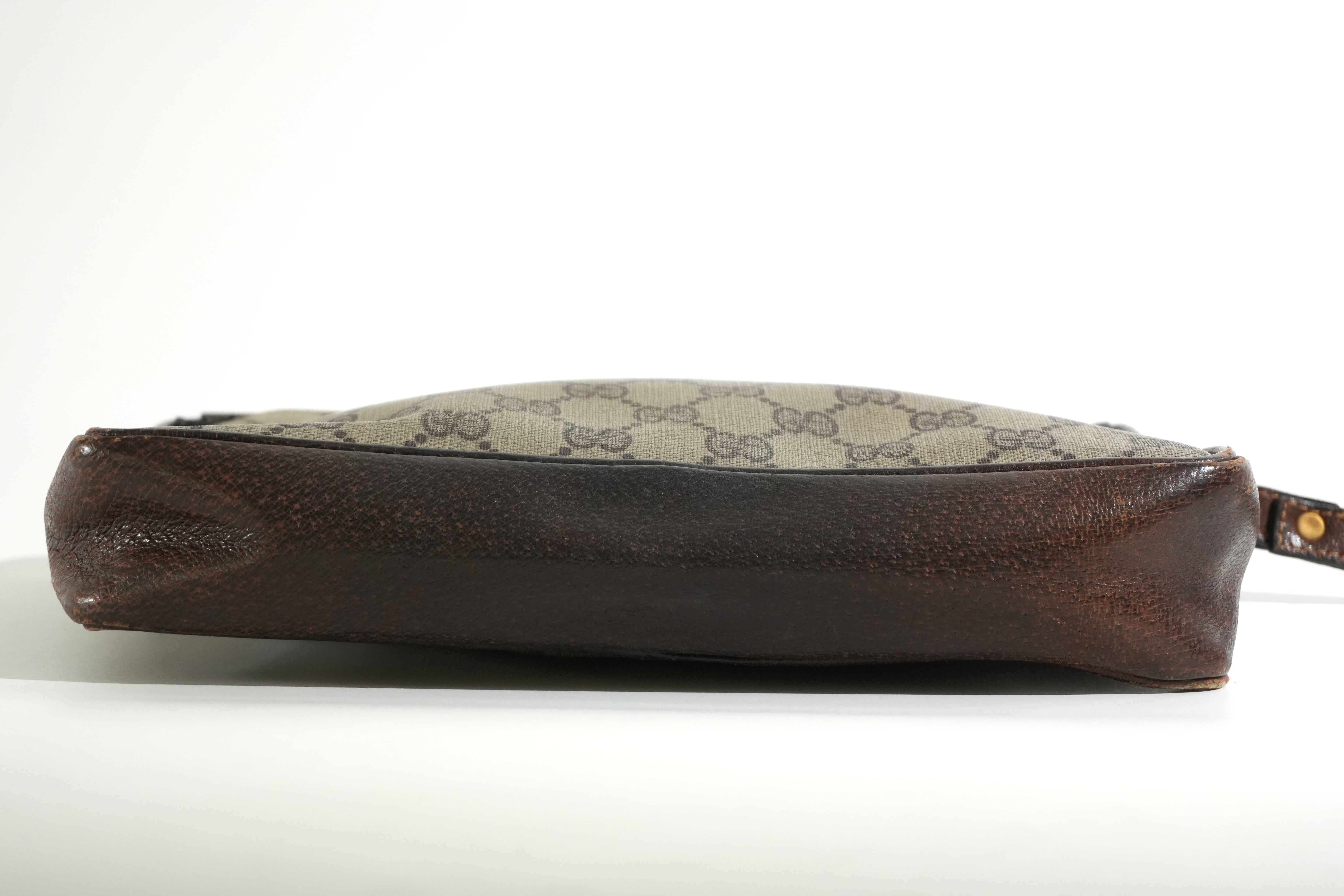 Pre-owned Gucci Guccisima Wrist Clutch Bag Brown