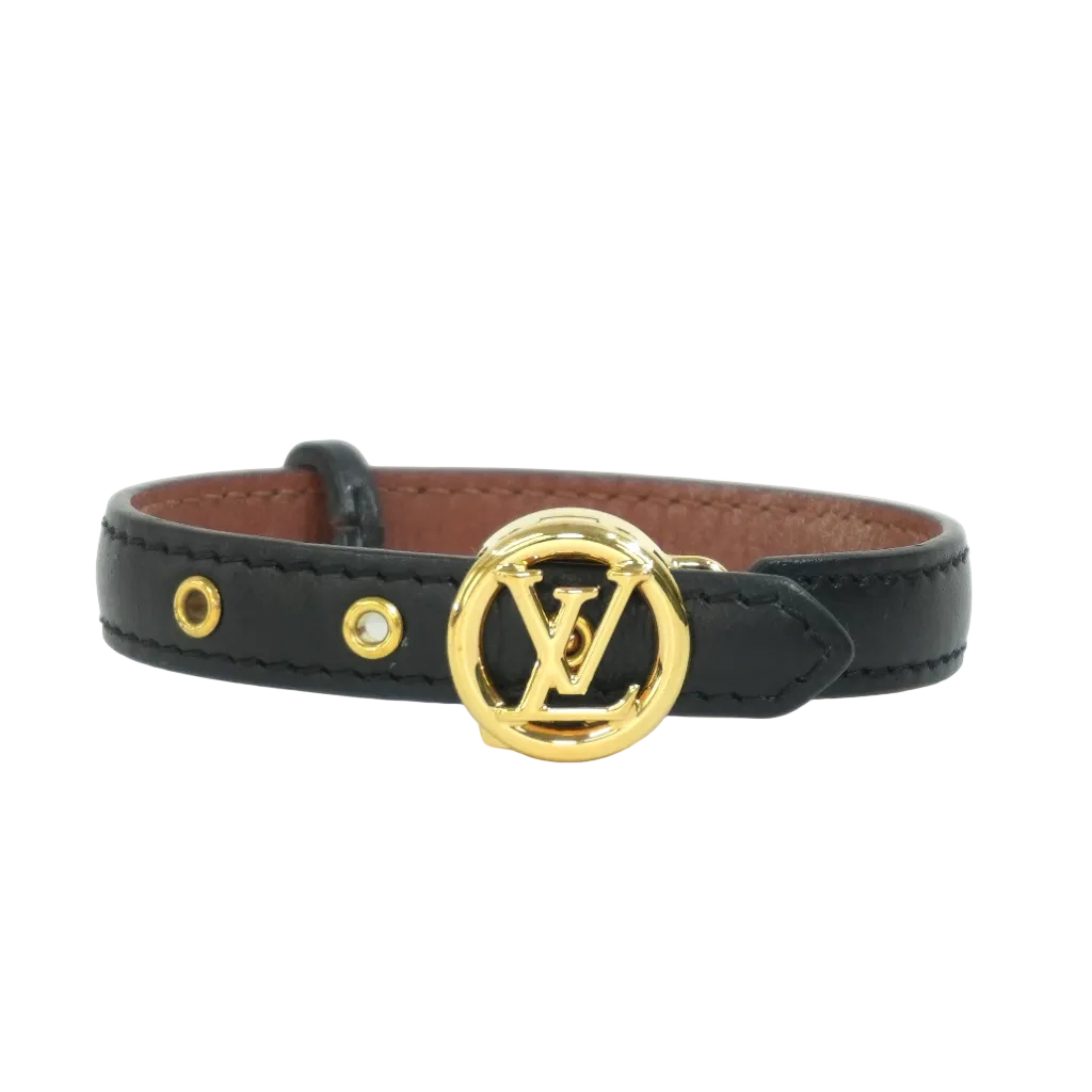 Pre-owned Louis Vuitton Leather Bracelet Navy Blue