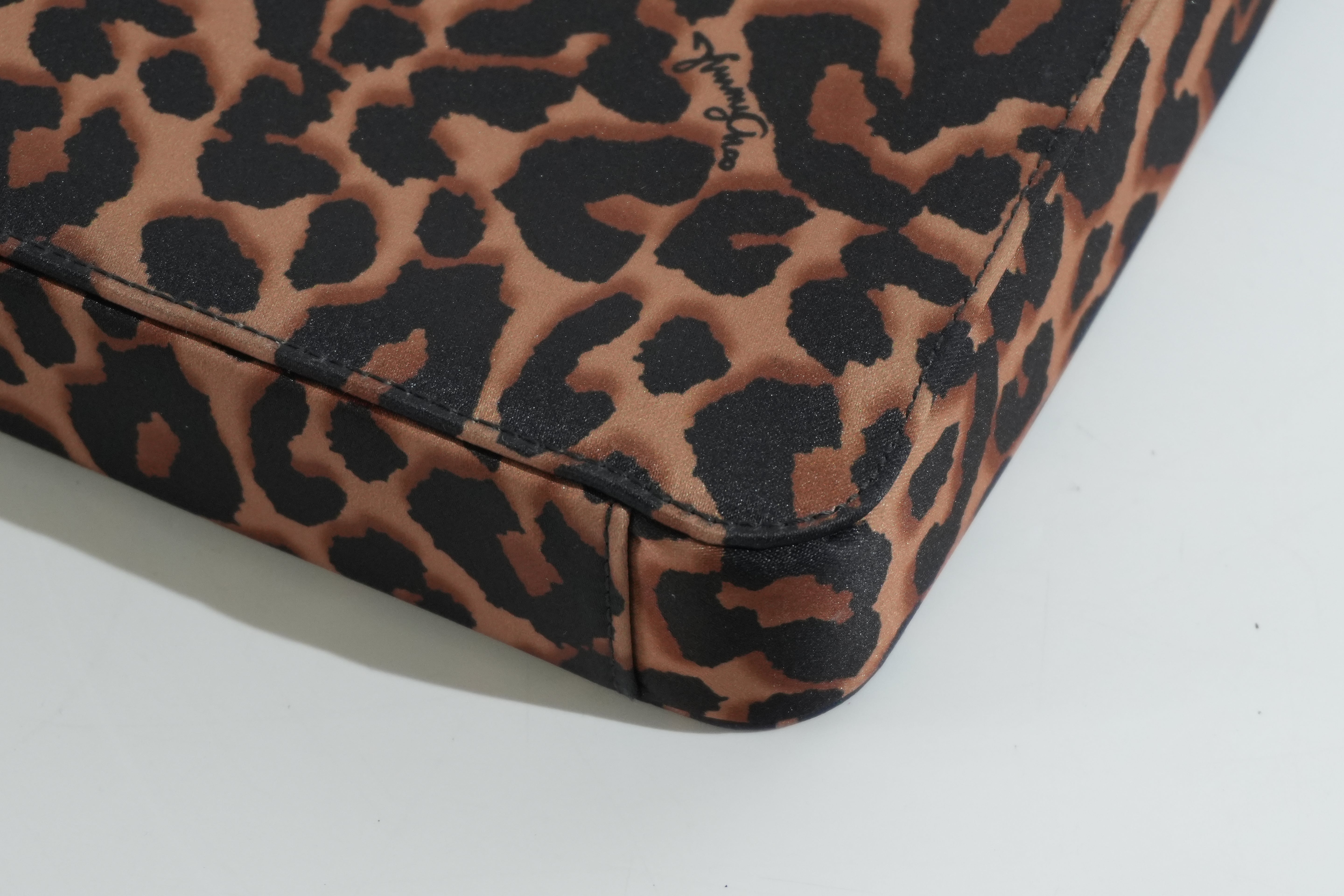 Pre-owned Jimmy Choo Animal Print Laptop Bag Brown
