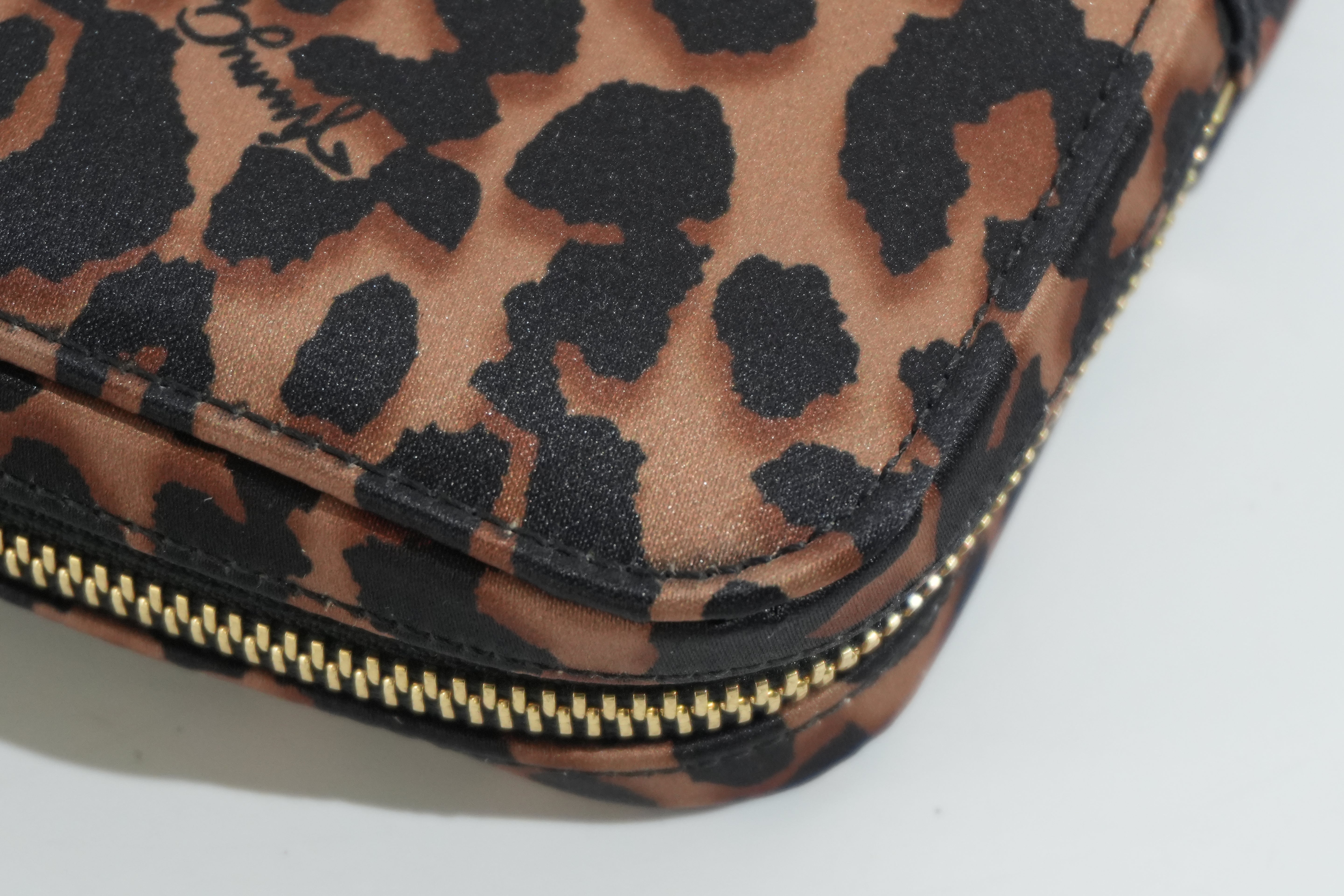 Pre-owned Jimmy Choo Animal Print Laptop Bag Brown