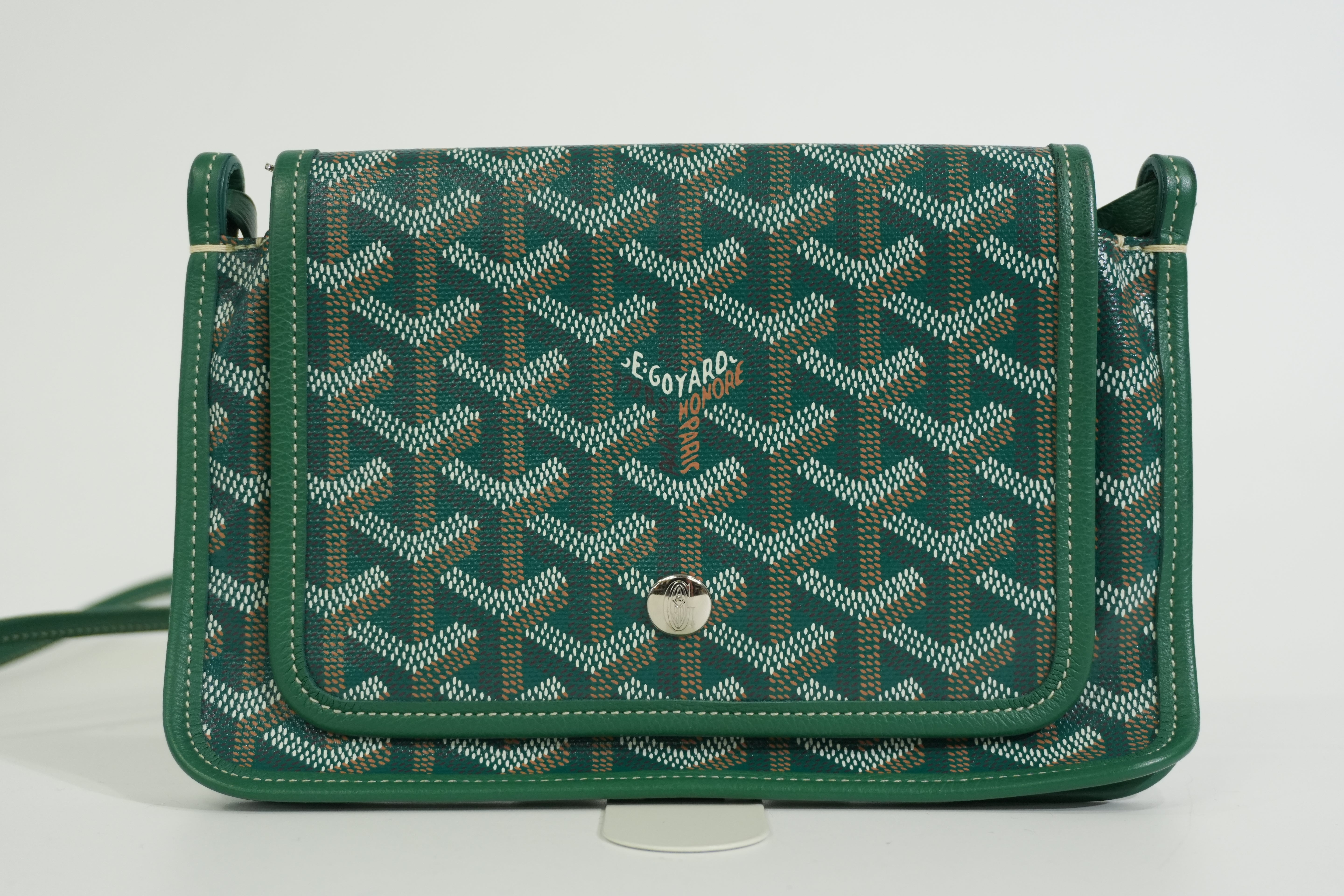 Pre-owned Goyard Plumet Pocket Wallet Shoulder Bag Green