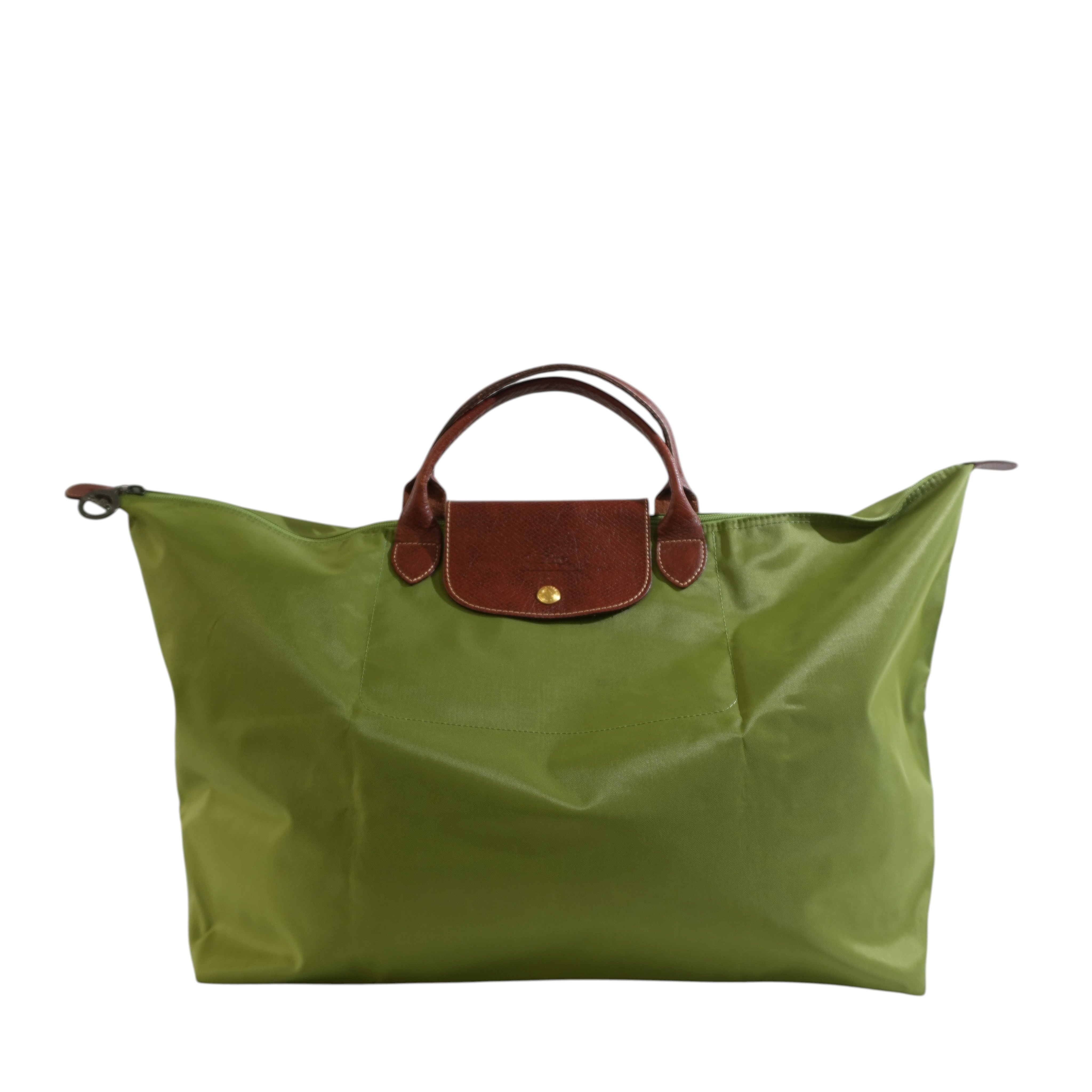 Pre-owned Longchamp Short Handle Handbag Light Green