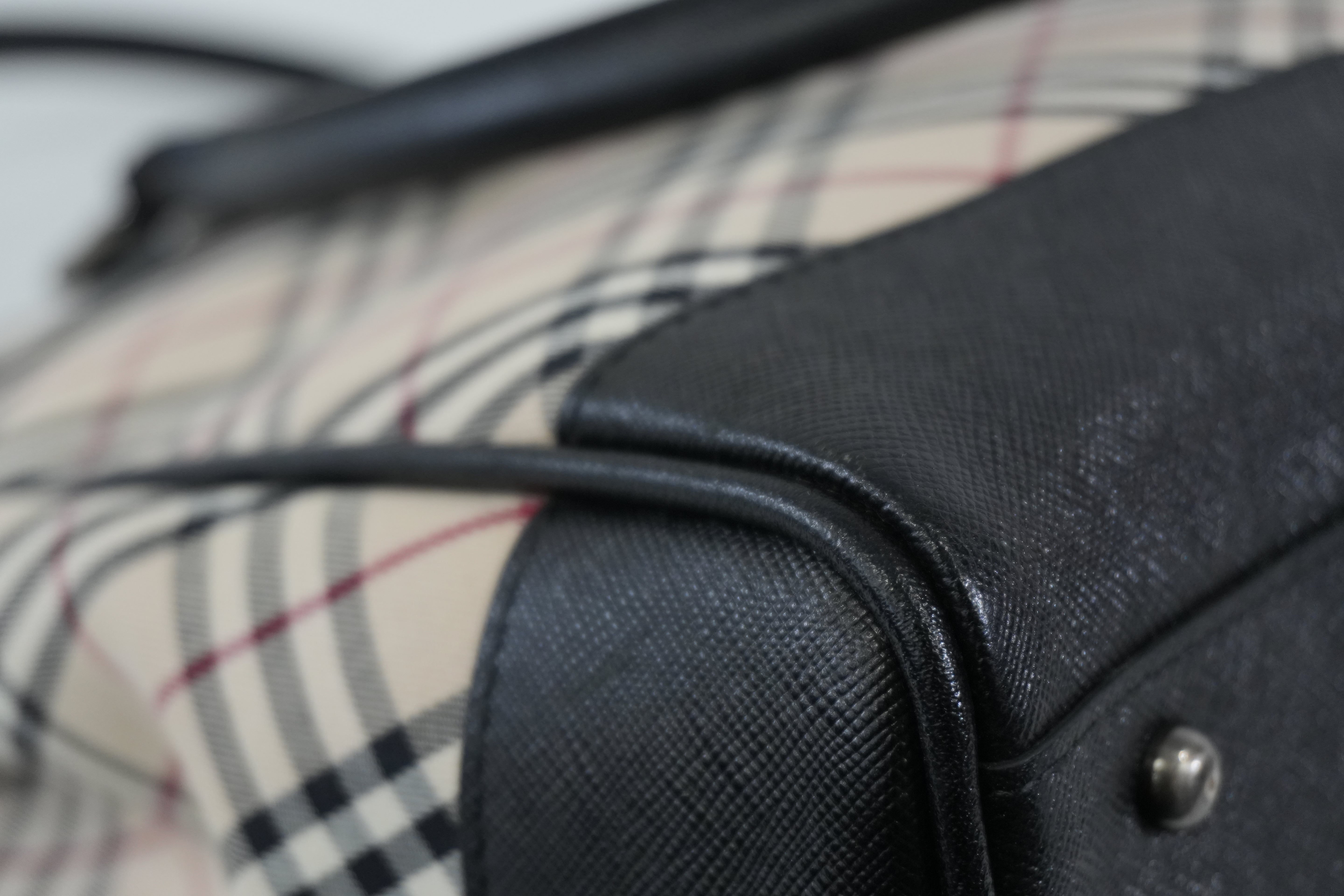 Pre-owned Burberry Nova Check Tote Bag Beige