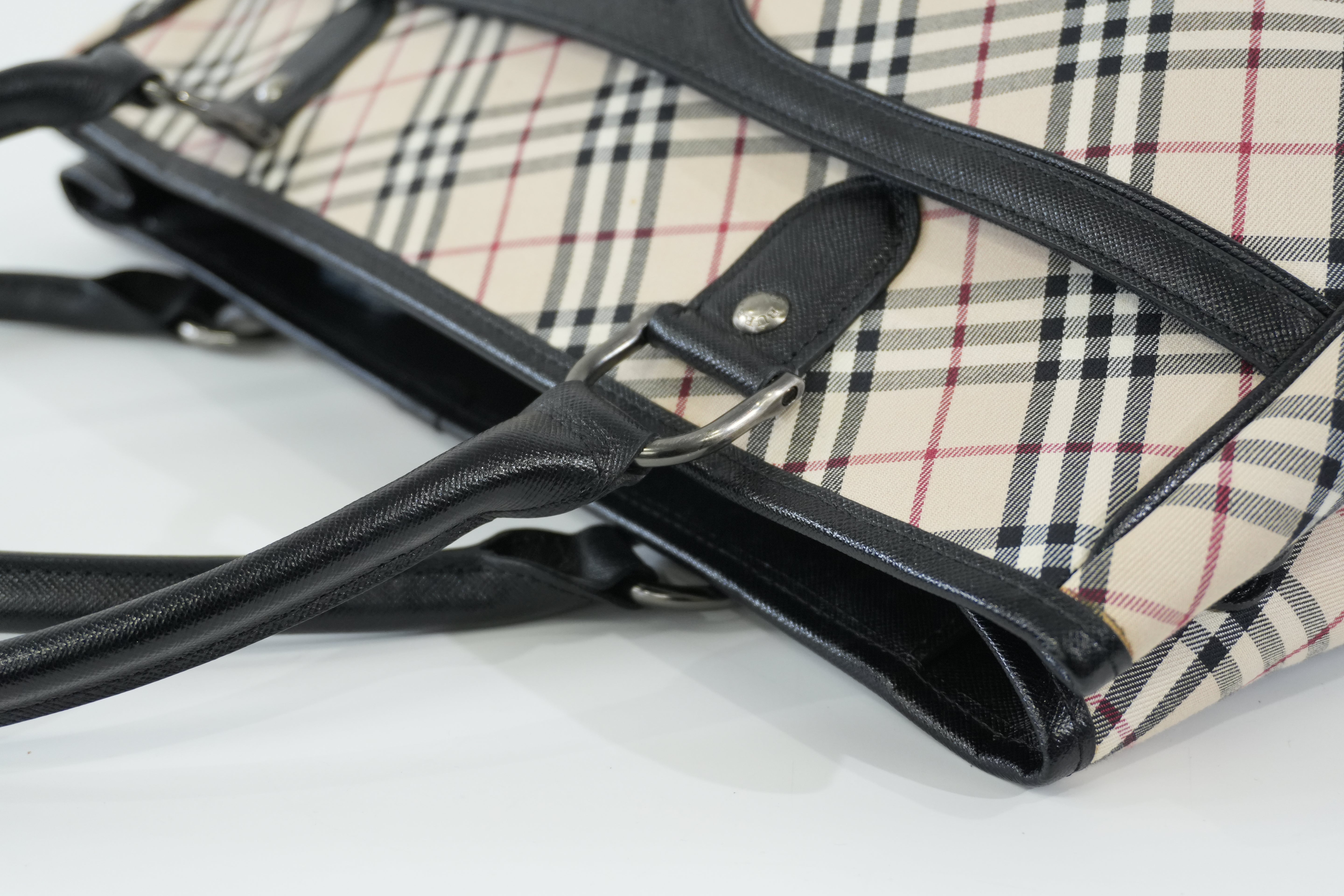 Pre-owned Burberry Nova Check Tote Bag Beige