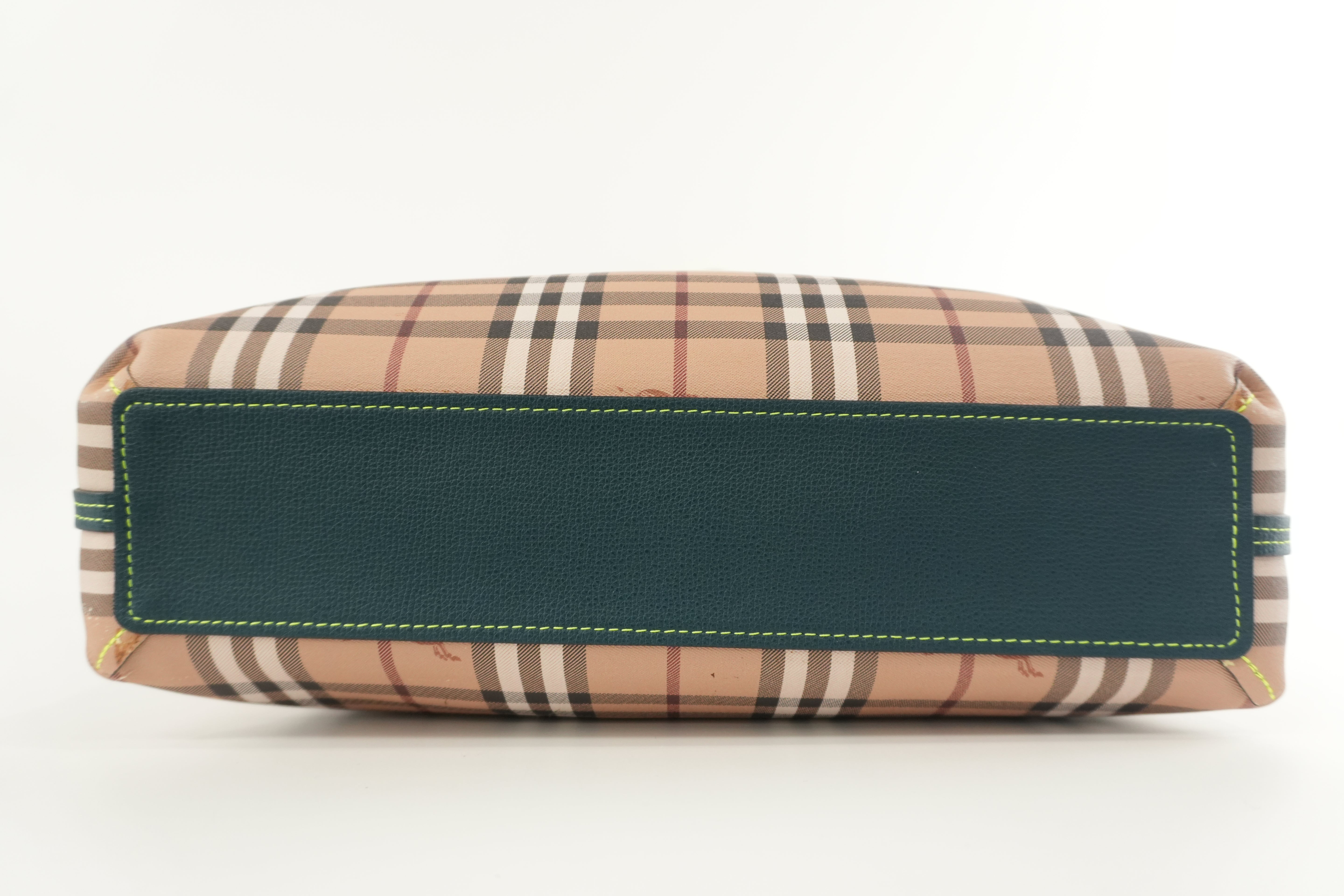 Burberry Reversible Tote Bag Brown and Green Used