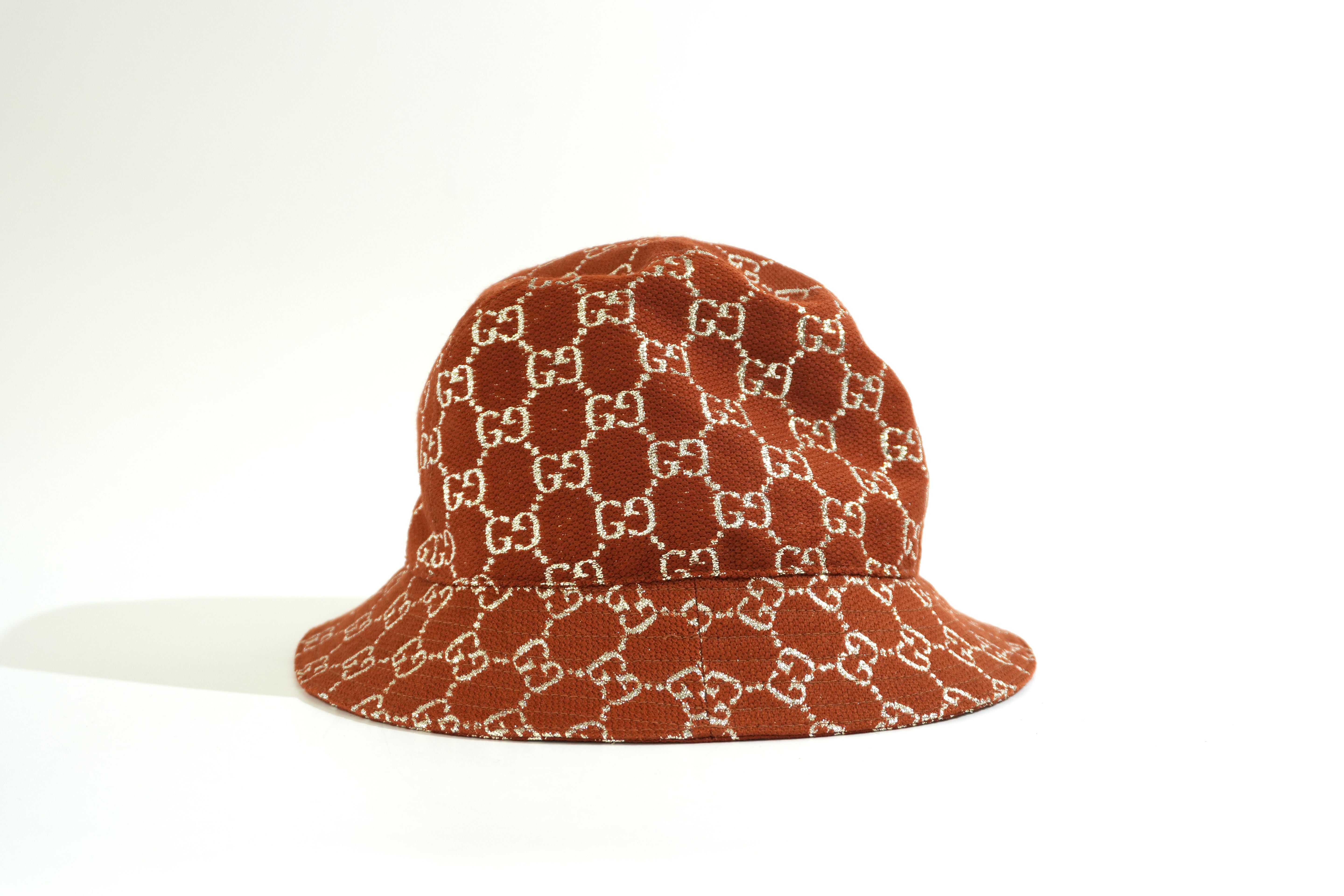 Pre-owned Gucci Guccisima Bucket Hat Brown