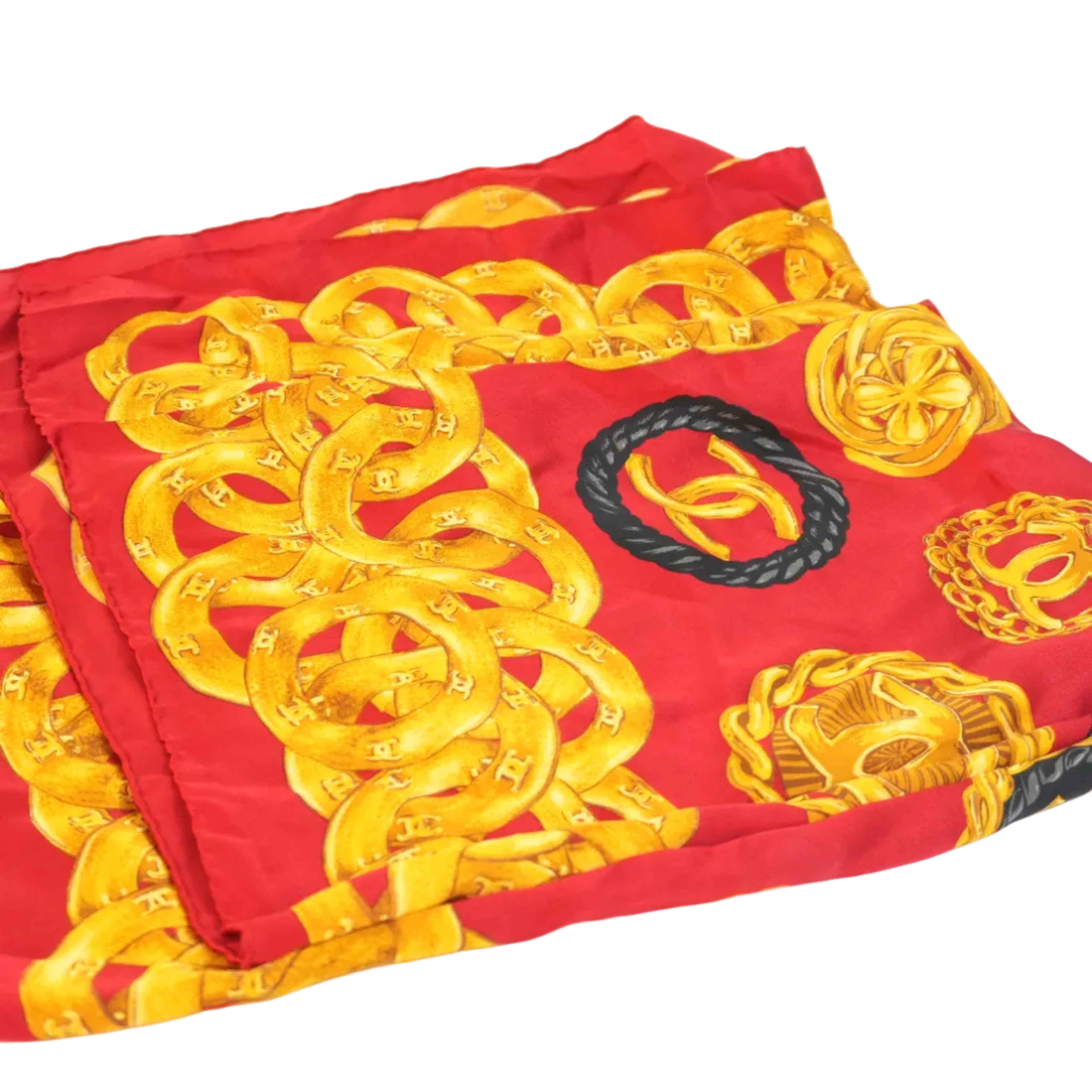Pre-owned Chanel Scarf Red