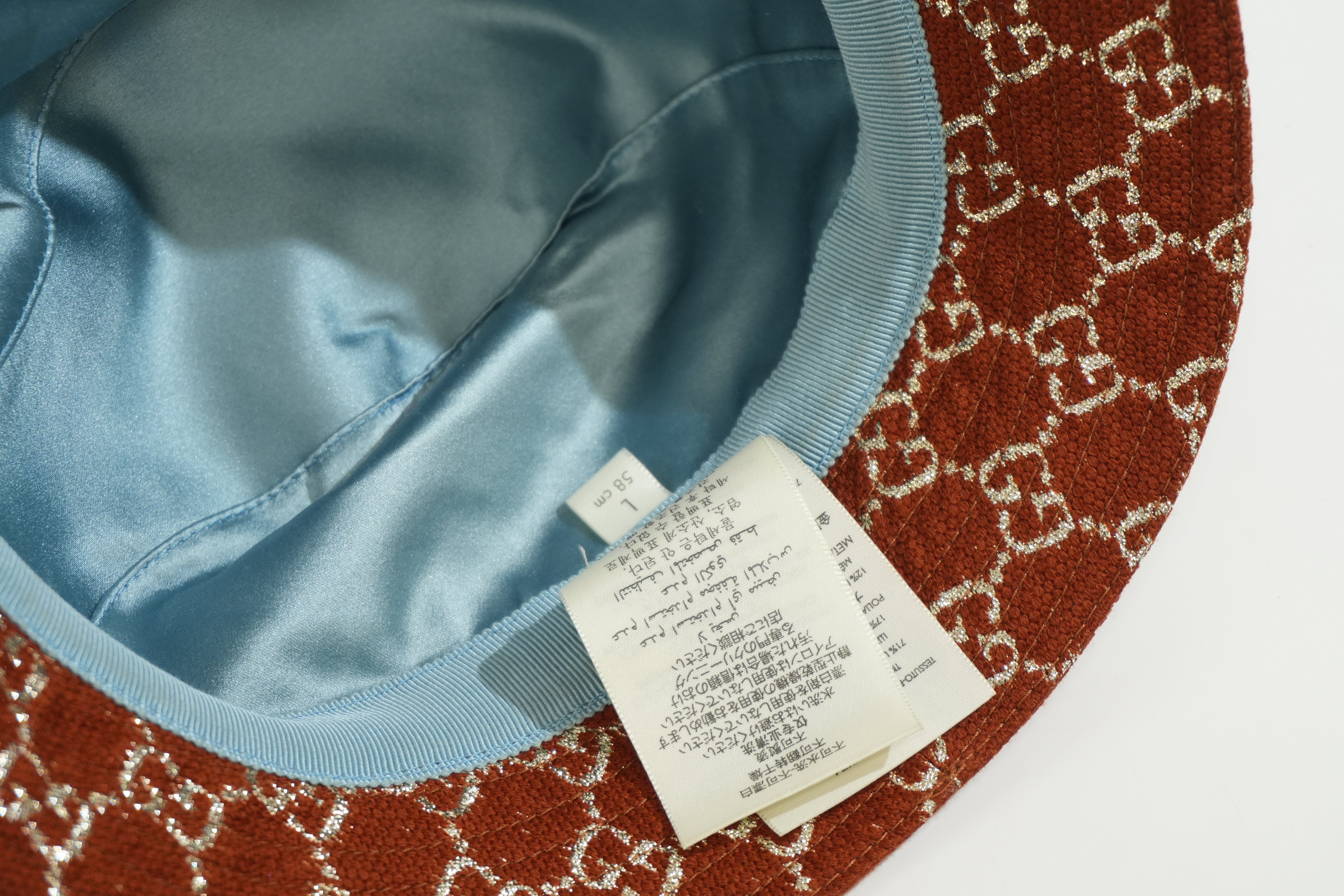 Pre-owned Gucci Guccisima Bucket Hat Brown