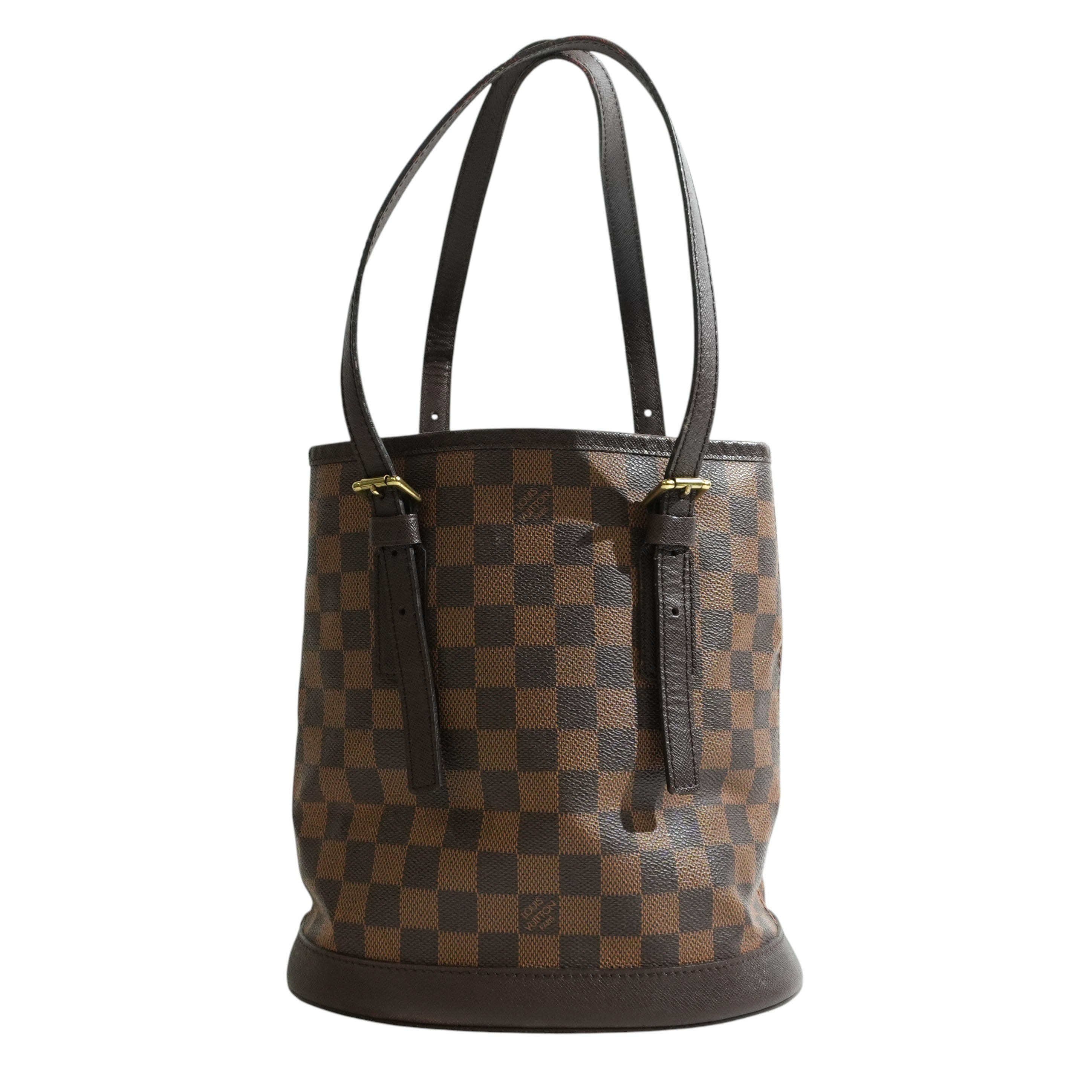 Pre-owned Louis Vuitton Damier Ebene Marais Bucket Bag