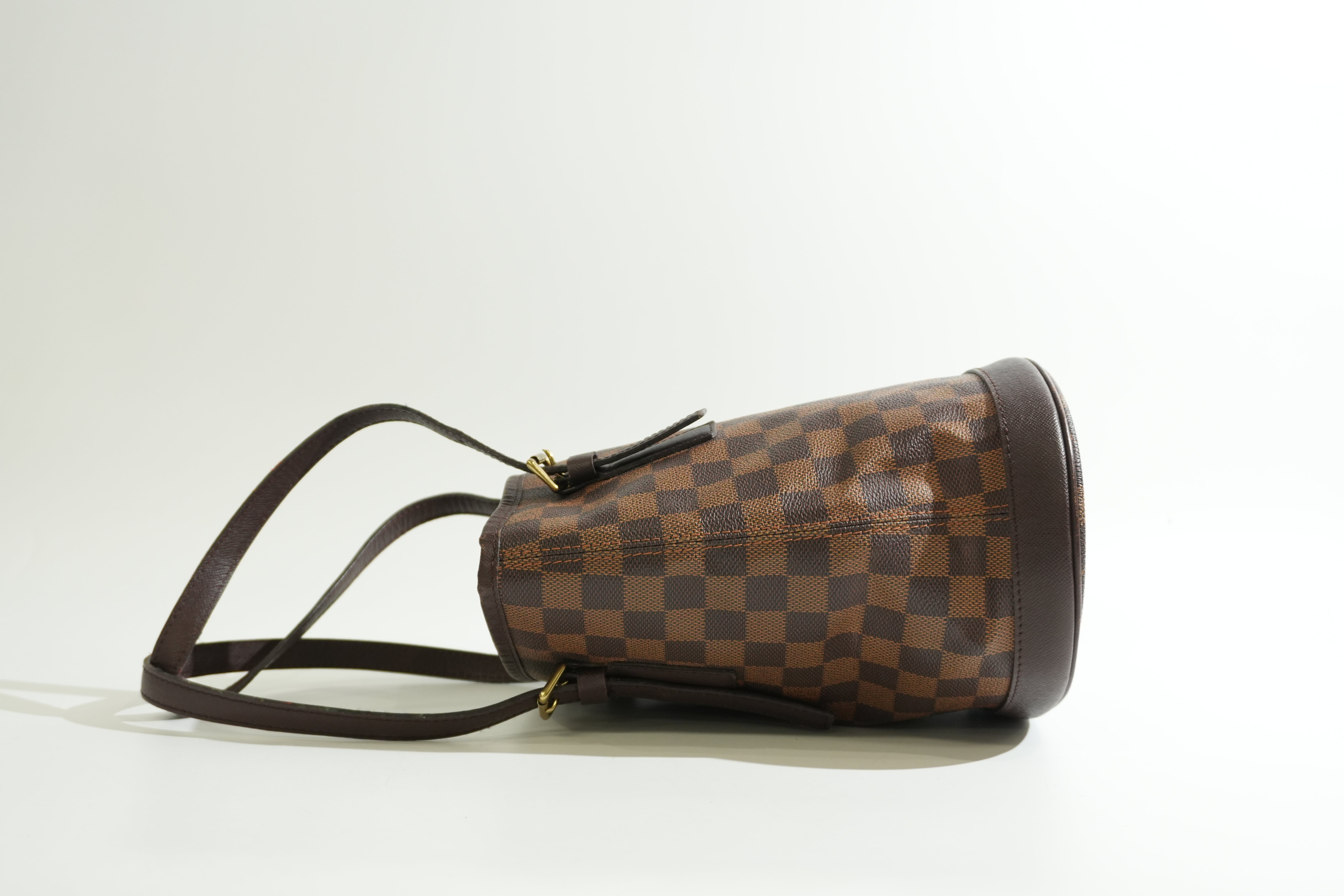 Pre-owned Louis Vuitton Damier Ebene Marais Bucket Bag