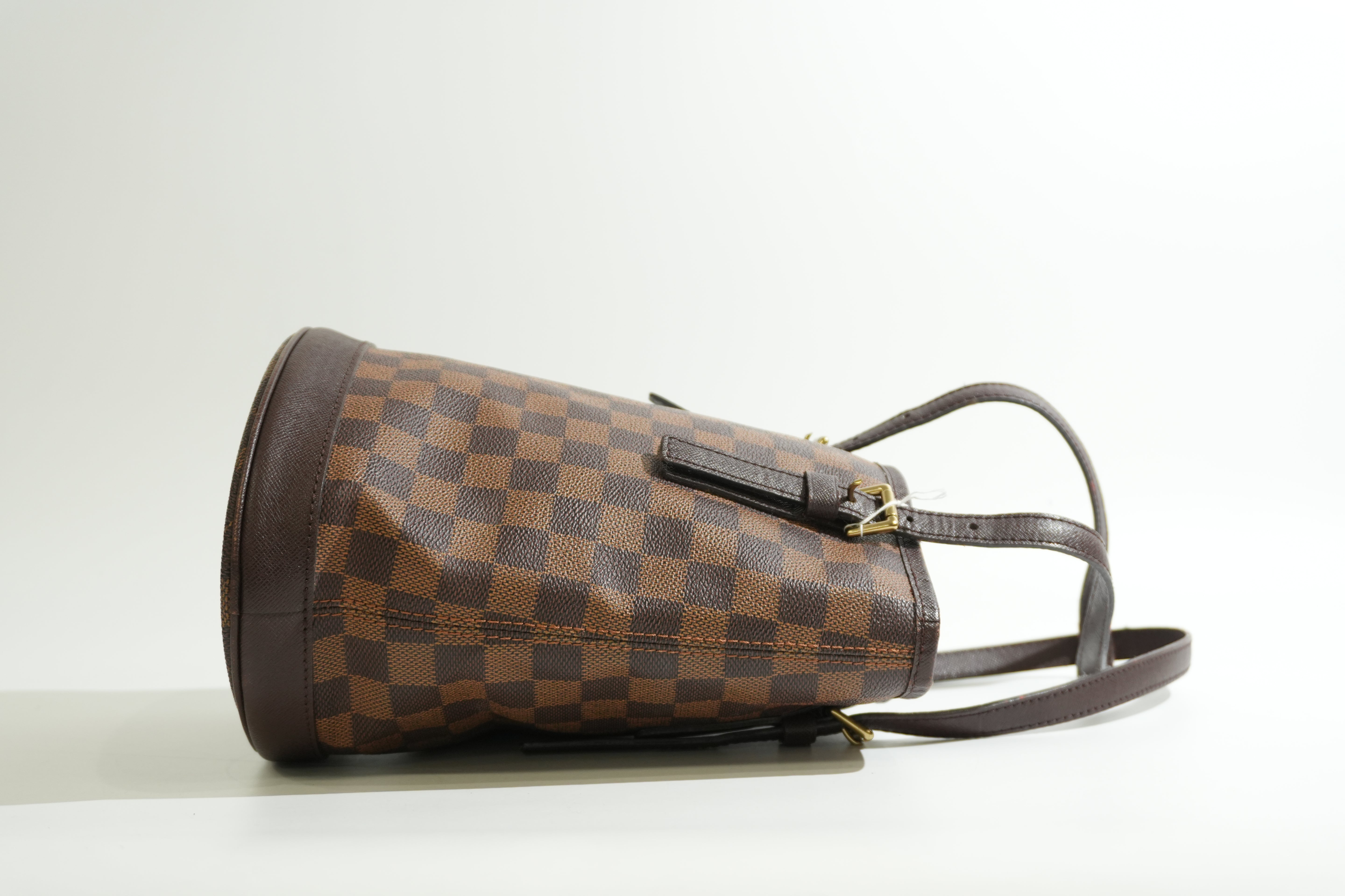 Pre-owned Louis Vuitton Damier Ebene Marais Bucket Bag