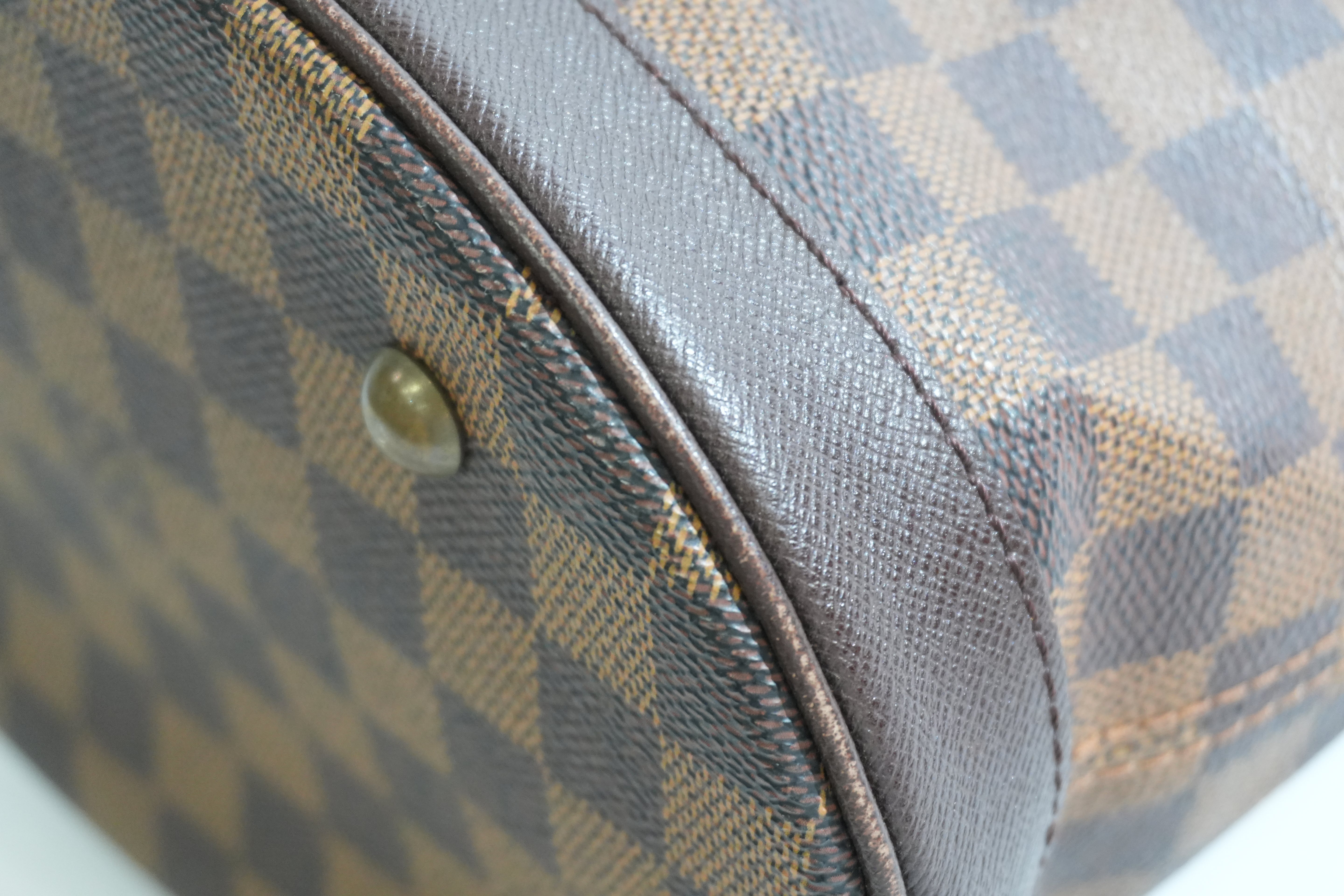 Pre-owned Louis Vuitton Damier Ebene Marais Bucket Bag