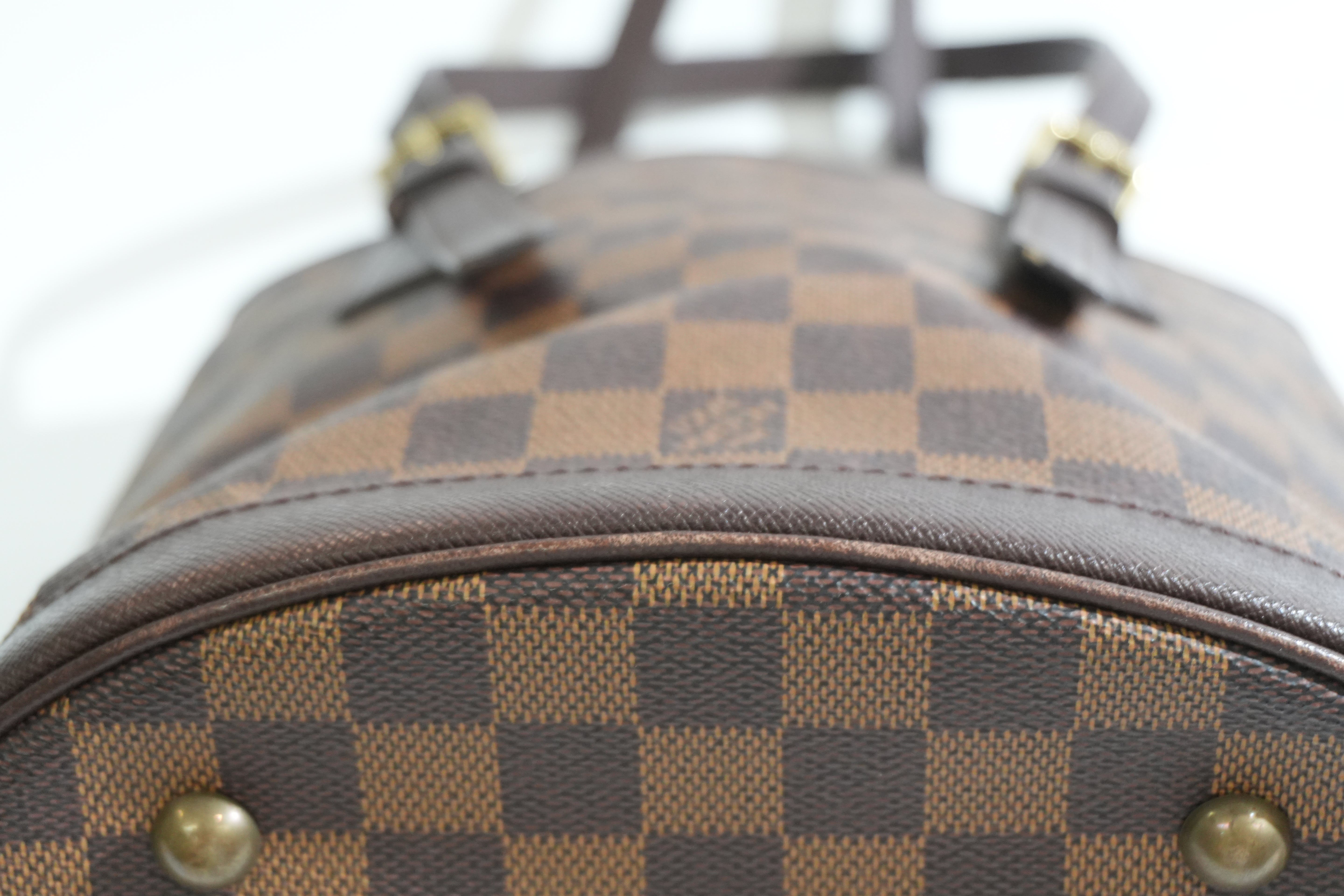 Pre-owned Louis Vuitton Damier Ebene Marais Bucket Bag