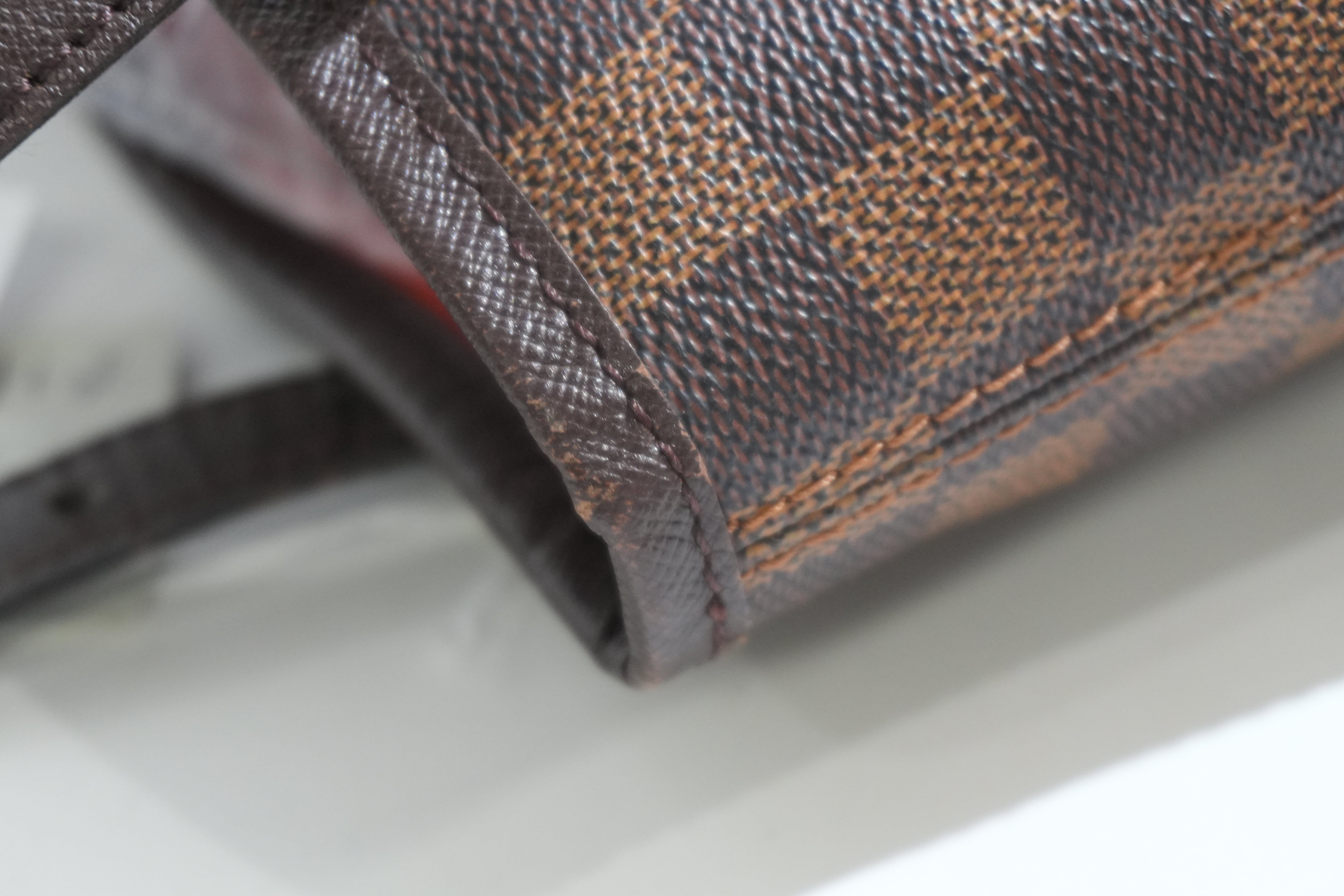 Pre-owned Louis Vuitton Damier Ebene Marais Bucket Bag