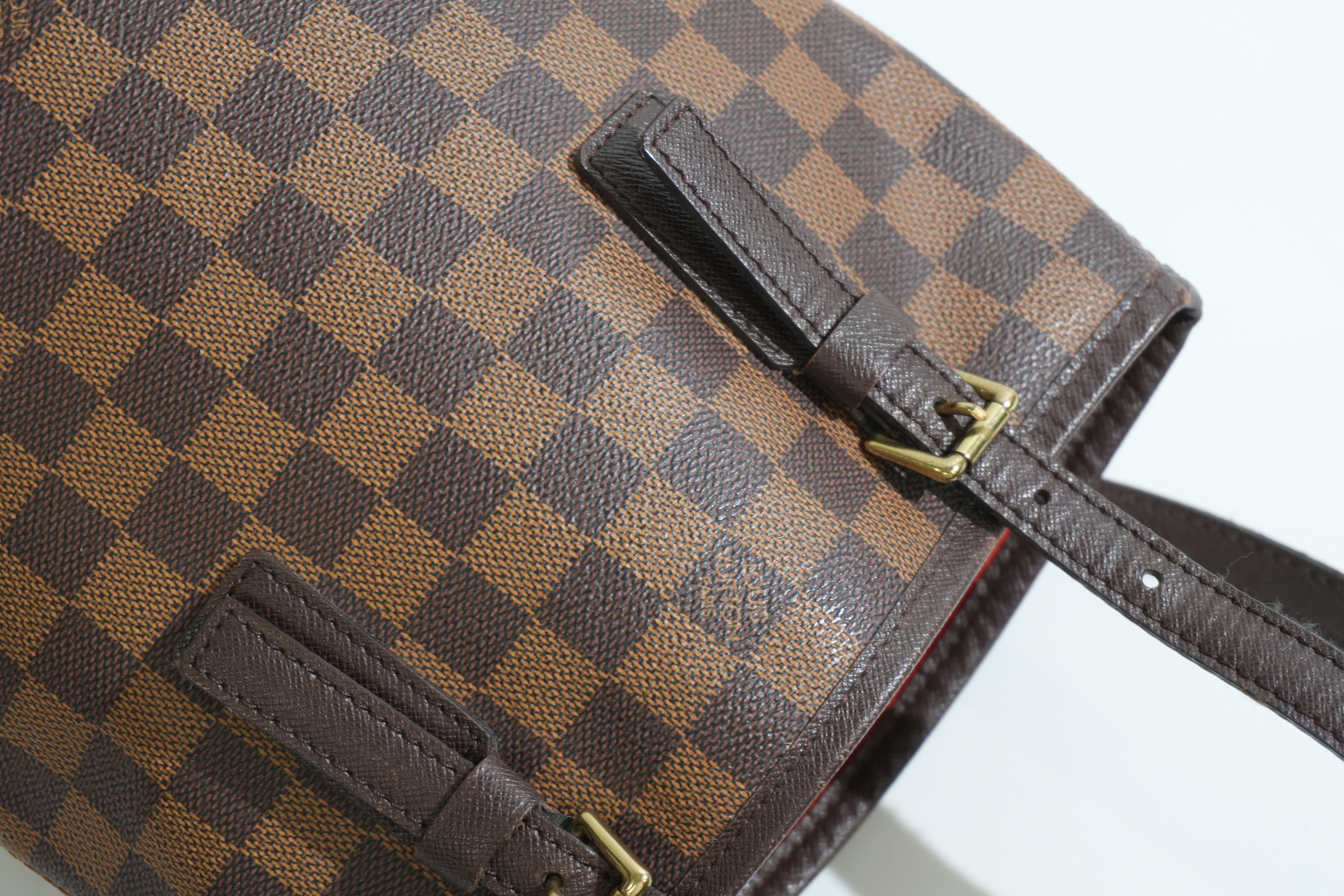 Pre-owned Louis Vuitton Damier Ebene Marais Bucket Bag