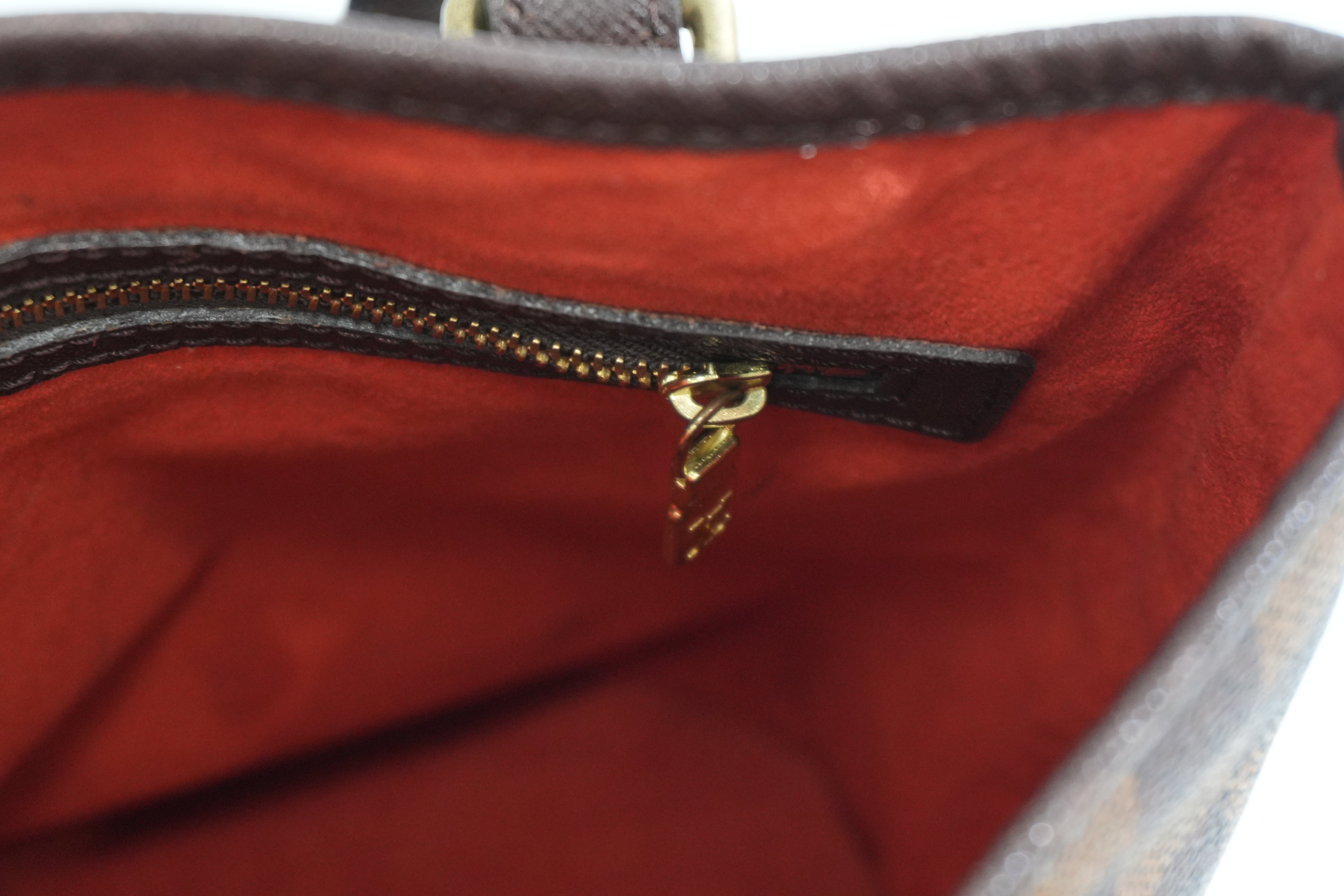 Pre-owned Louis Vuitton Damier Ebene Marais Bucket Bag