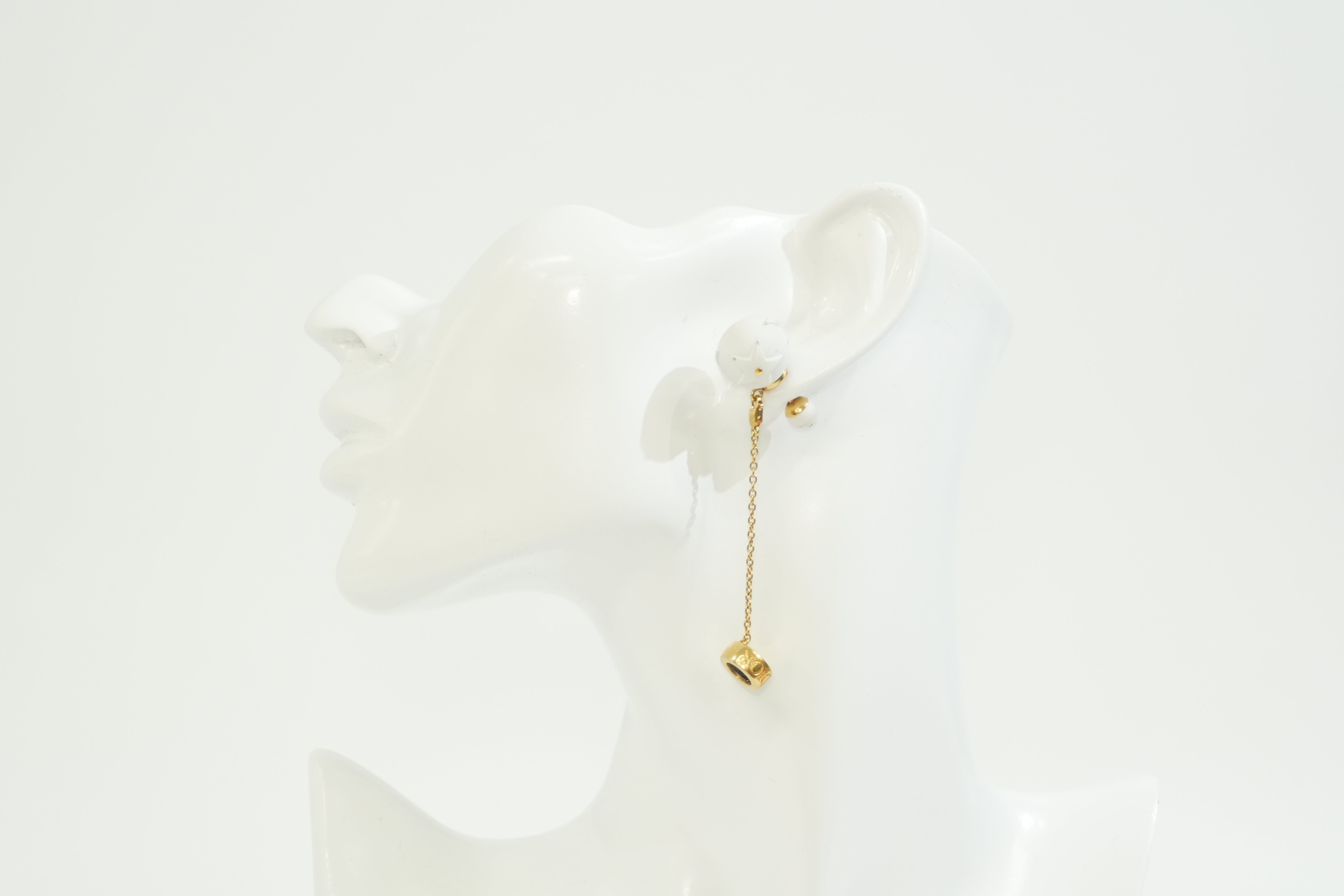 Pre-owned Dior Steel Wrecking Ball Earrings