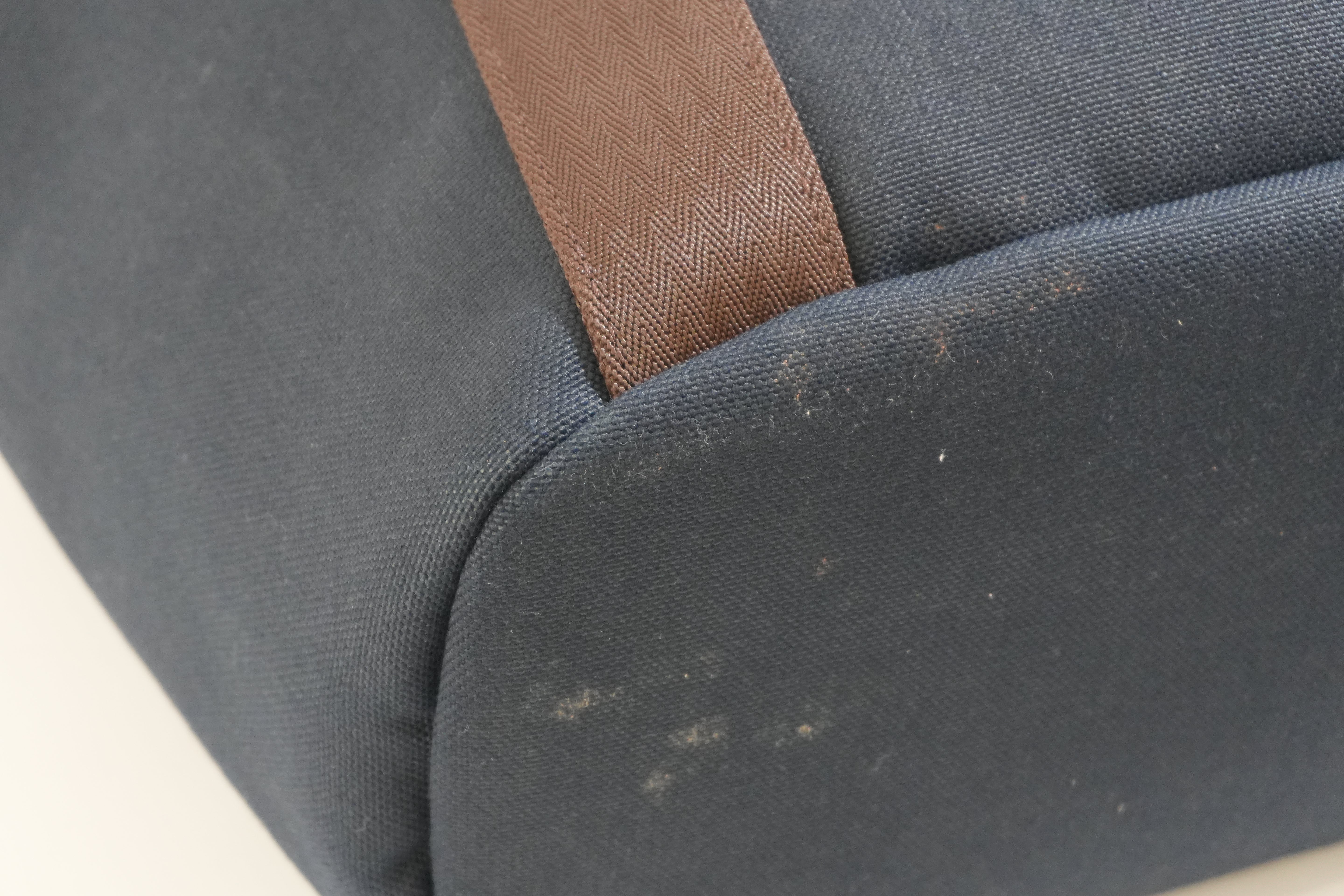 Pre-owned Hermes Sac De Pansage Groom Tote Bag Navy Blue