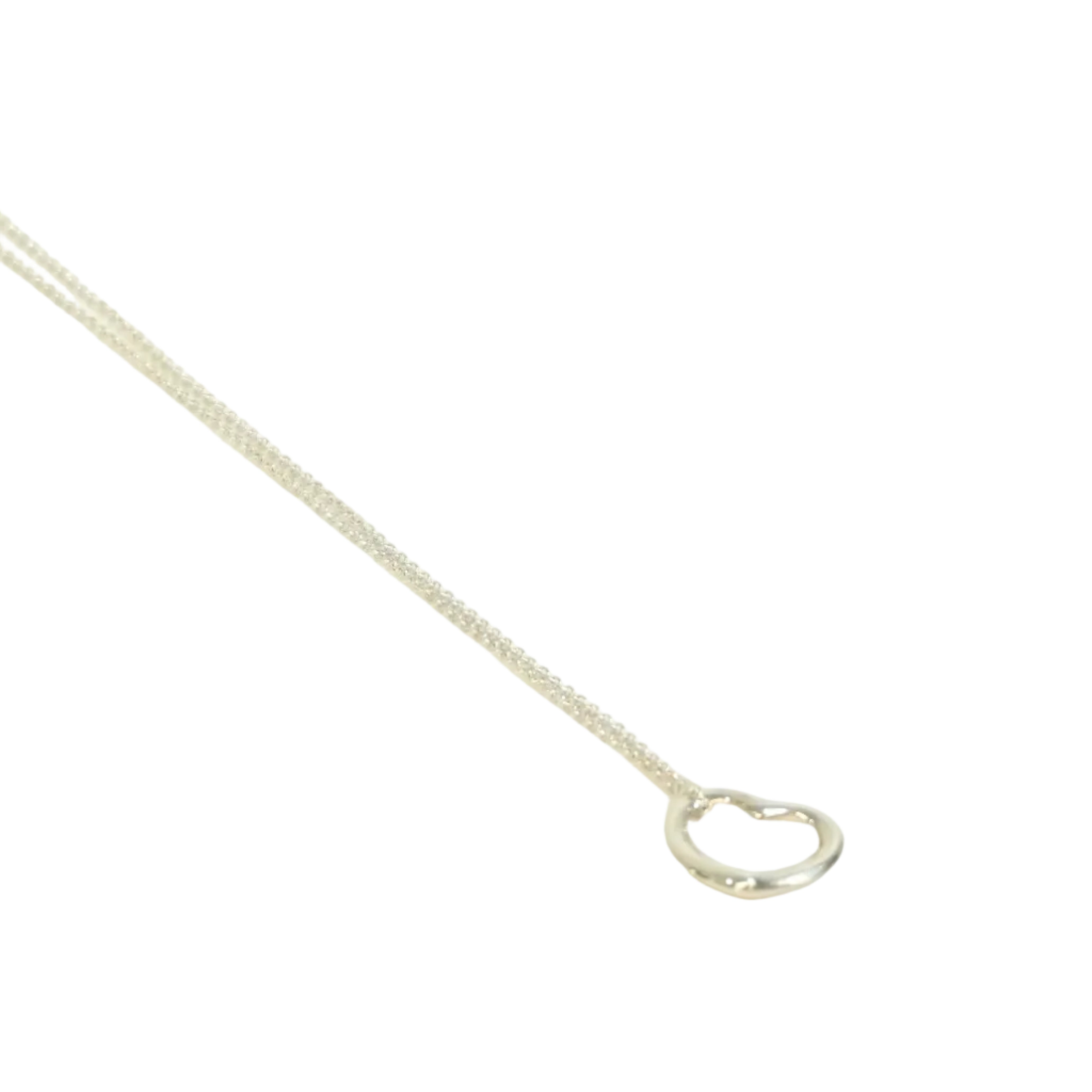 Pre-owned Tiffany & Co. Open Heart Pendant Necklace Silver tone