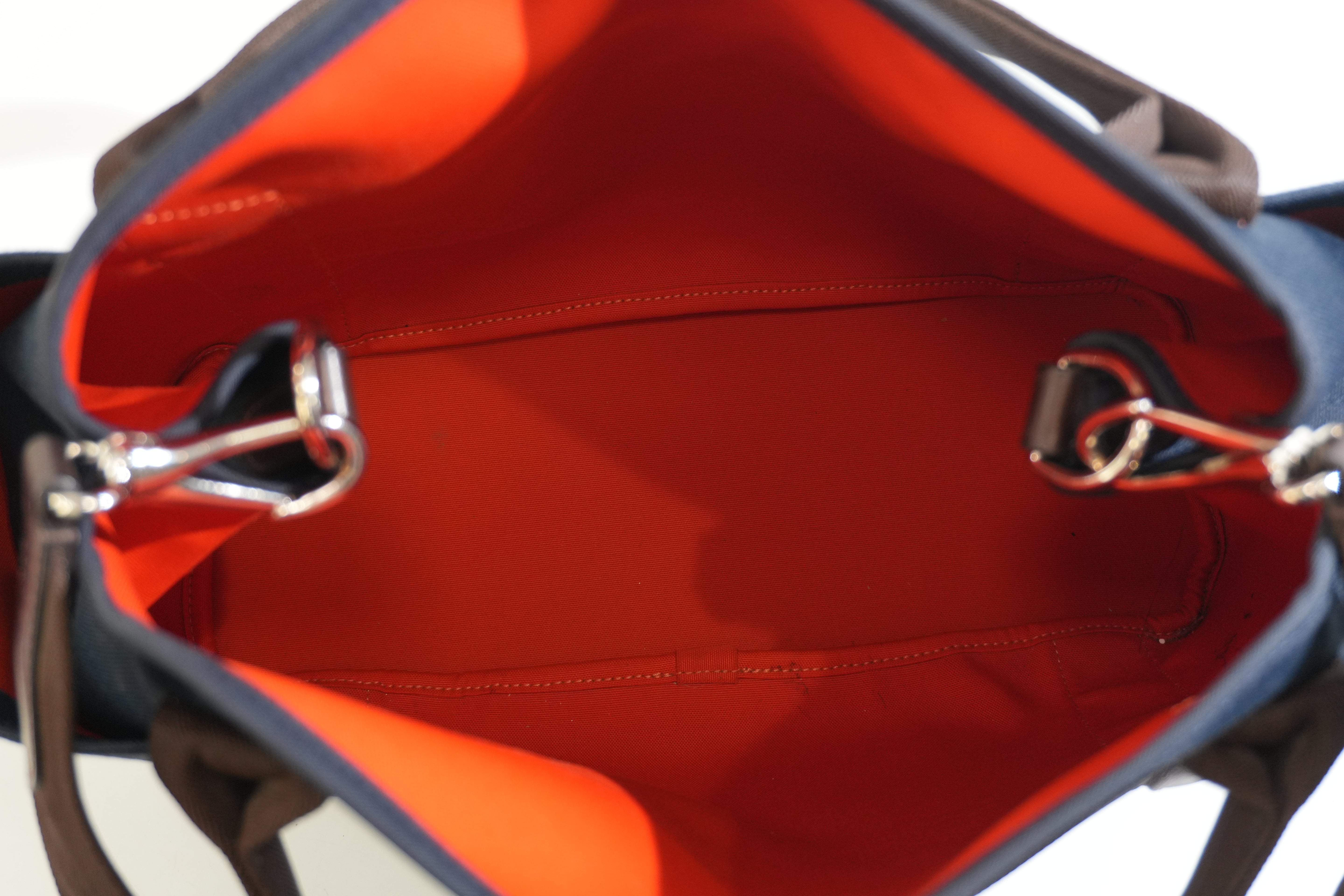 Pre-owned Hermes Sac De Pansage Groom Tote Bag Navy Blue