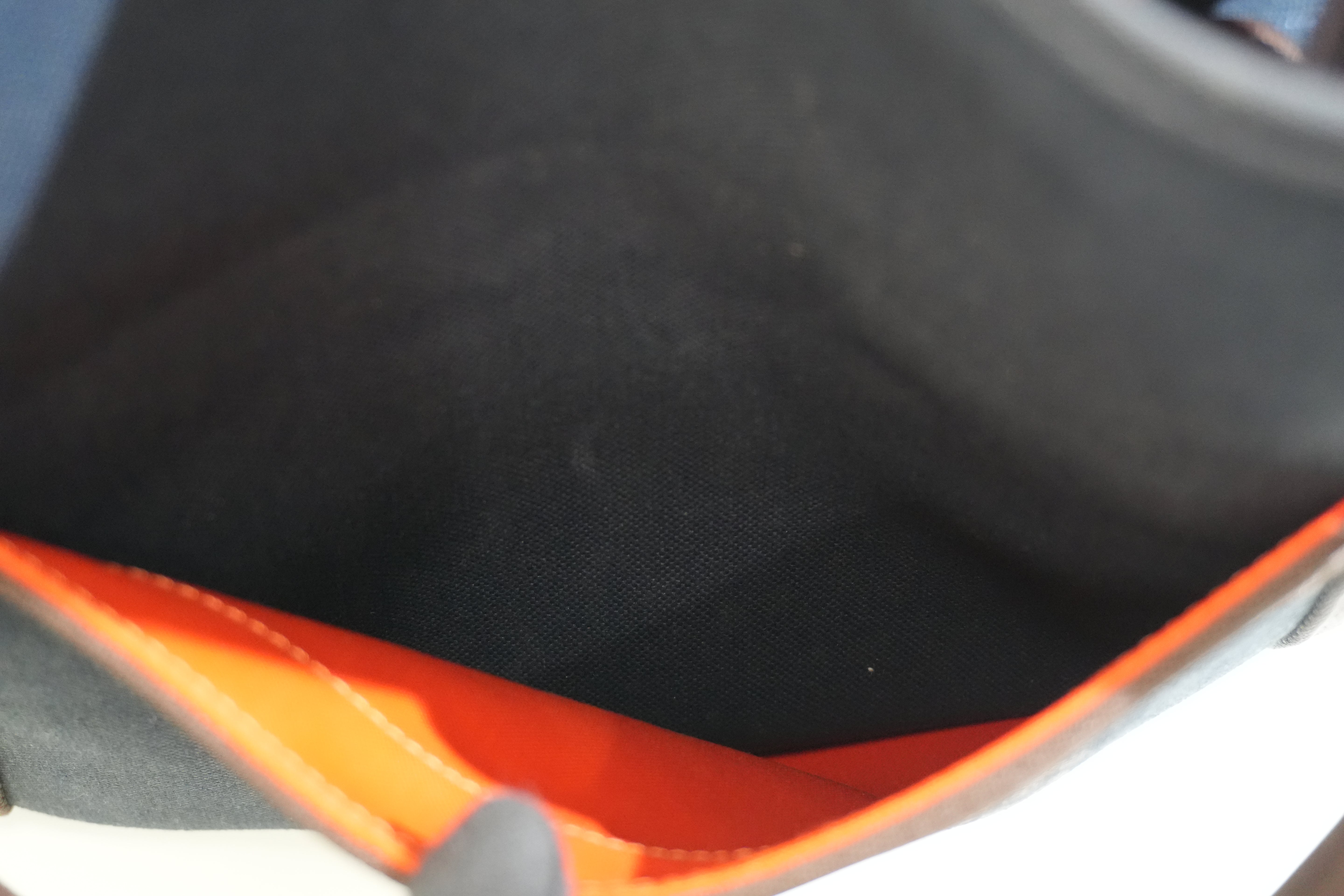 Pre-owned Hermes Sac De Pansage Groom Tote Bag Navy Blue