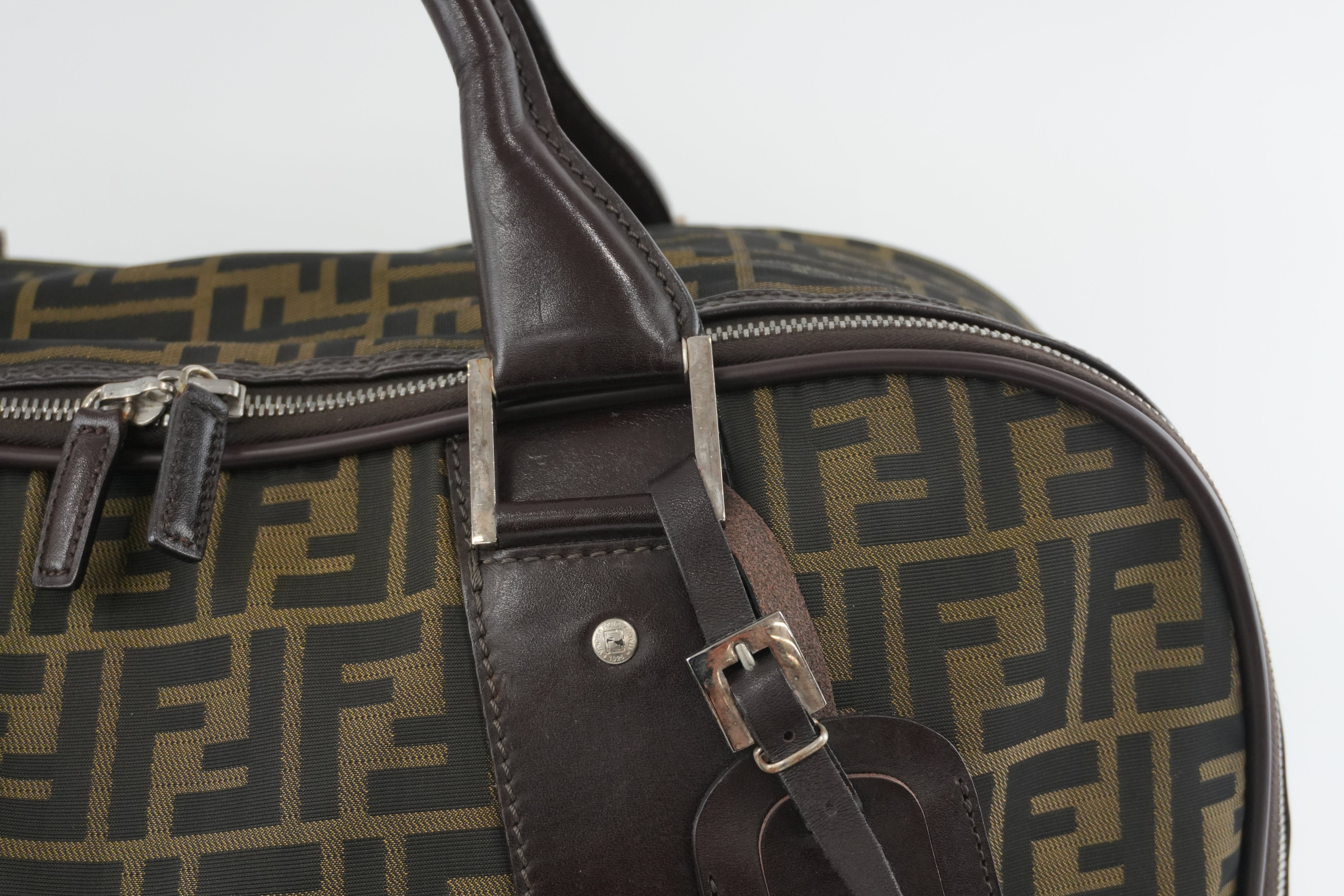 Pre-owned Fendi Zucca Duffle Bag Used