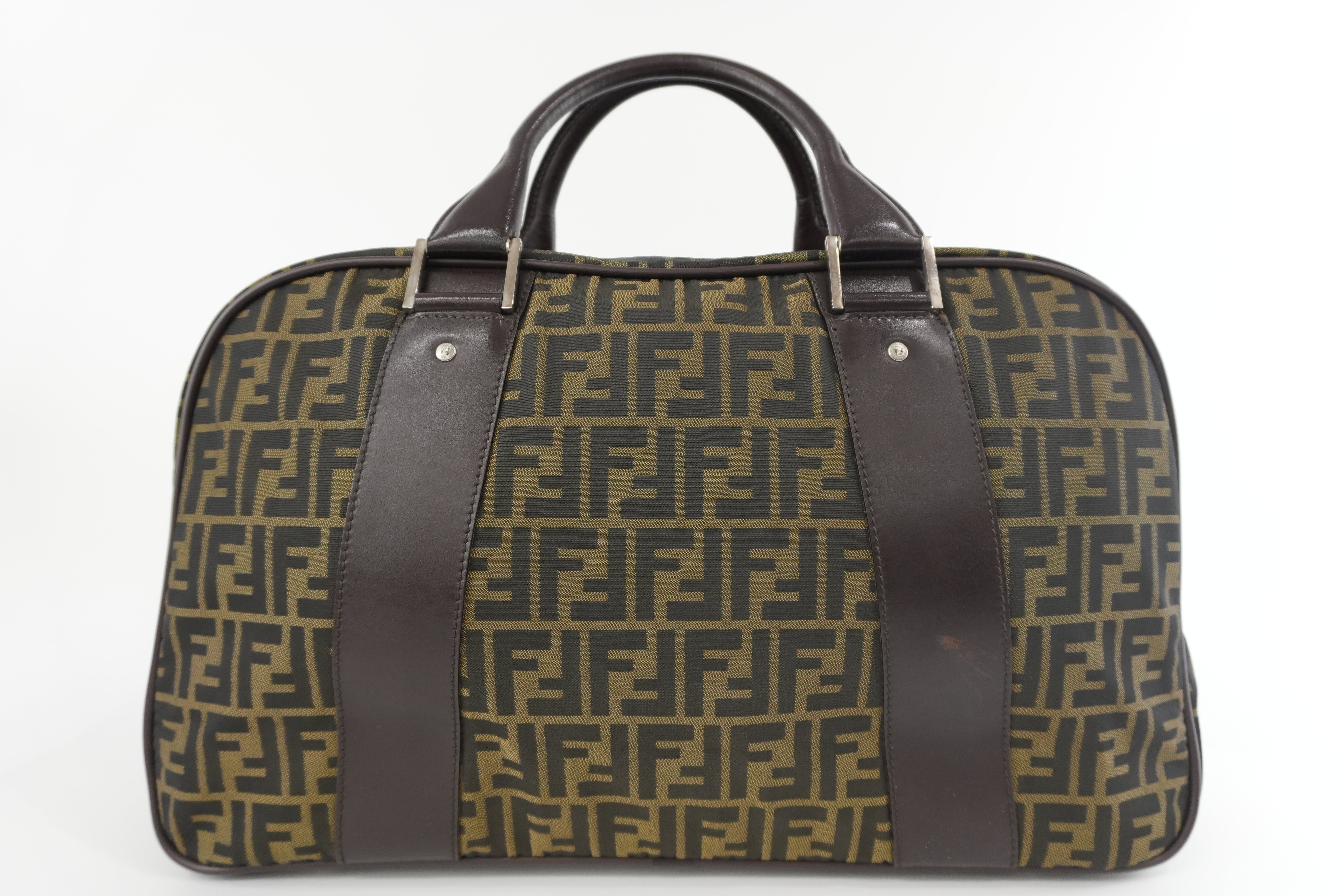 Pre-owned Fendi Zucca Duffle Bag Used