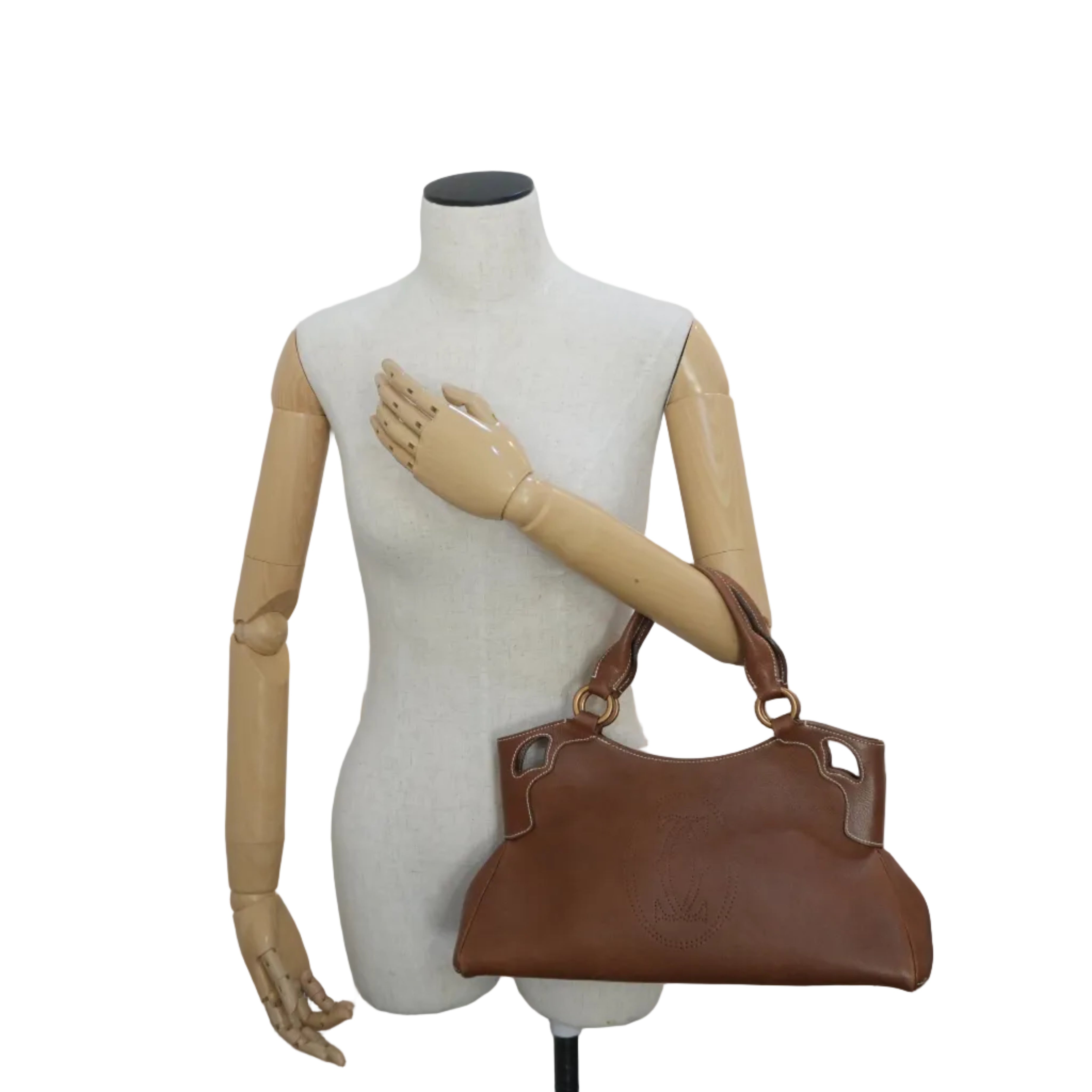 Pre-owned Cartier Leather Tote Bag Brown