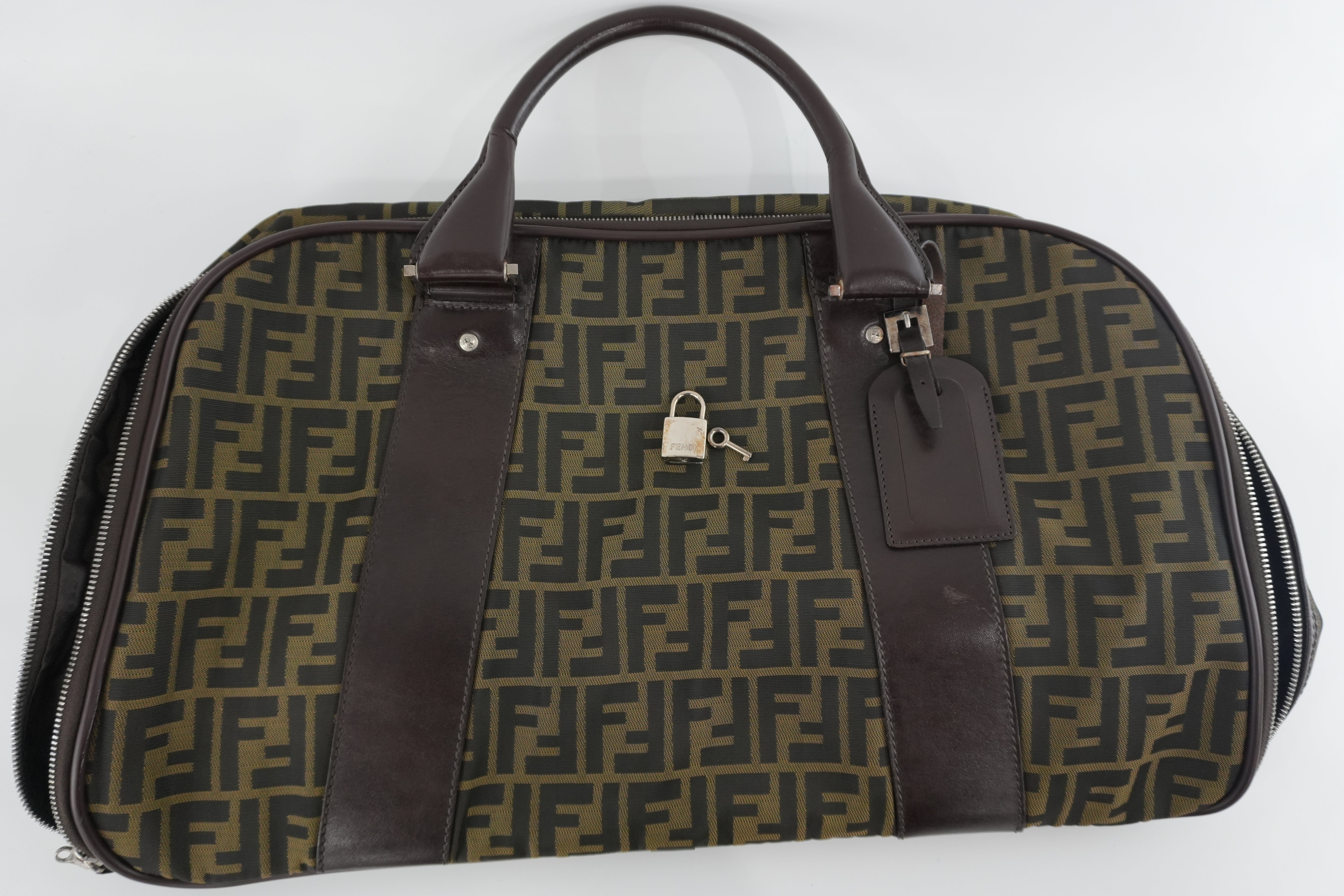 Pre-owned Fendi Zucca Duffle Bag Used