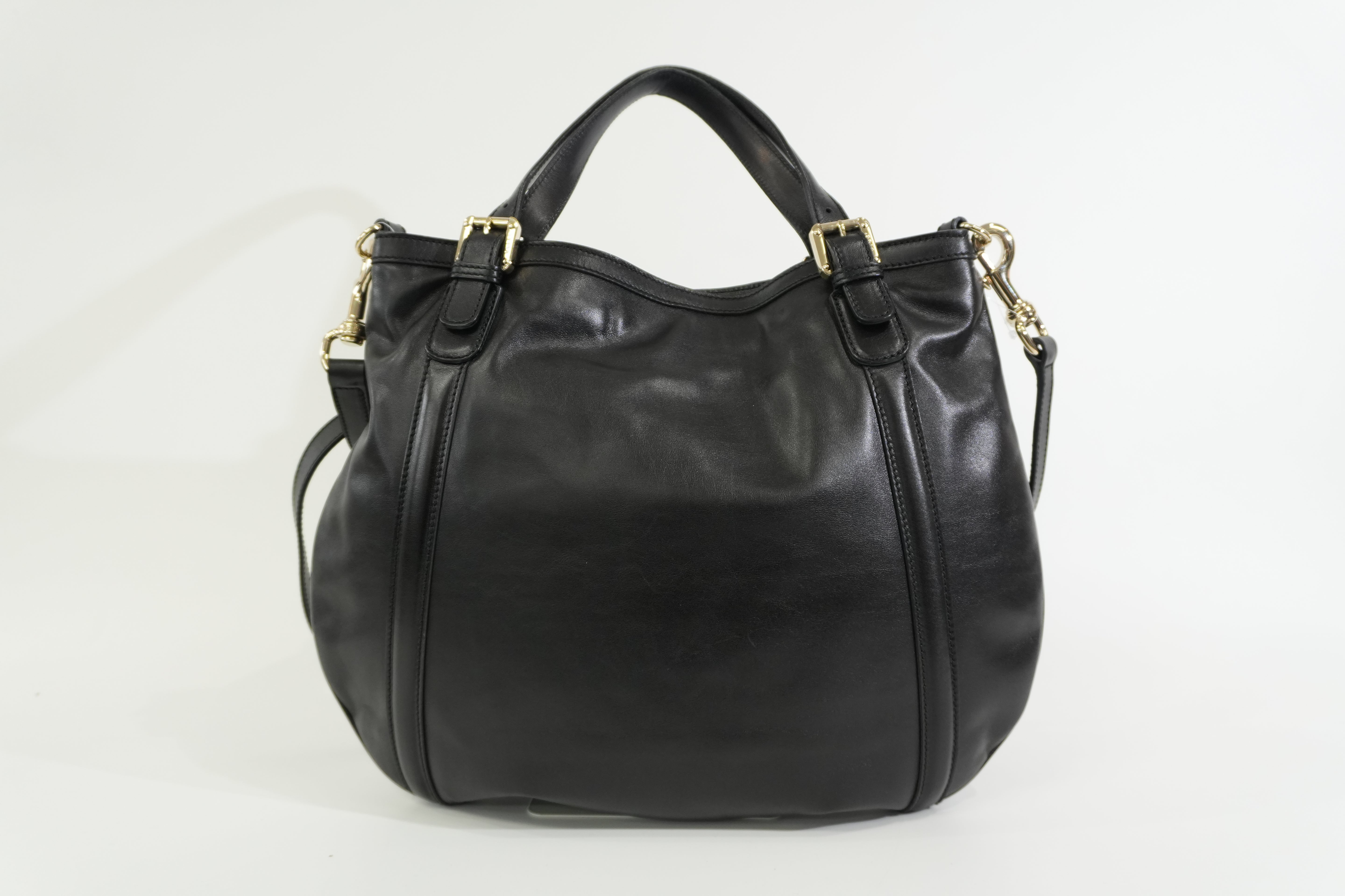 Pre-owned Gucci Two Way Britt Satchel Shoulder Bag Black