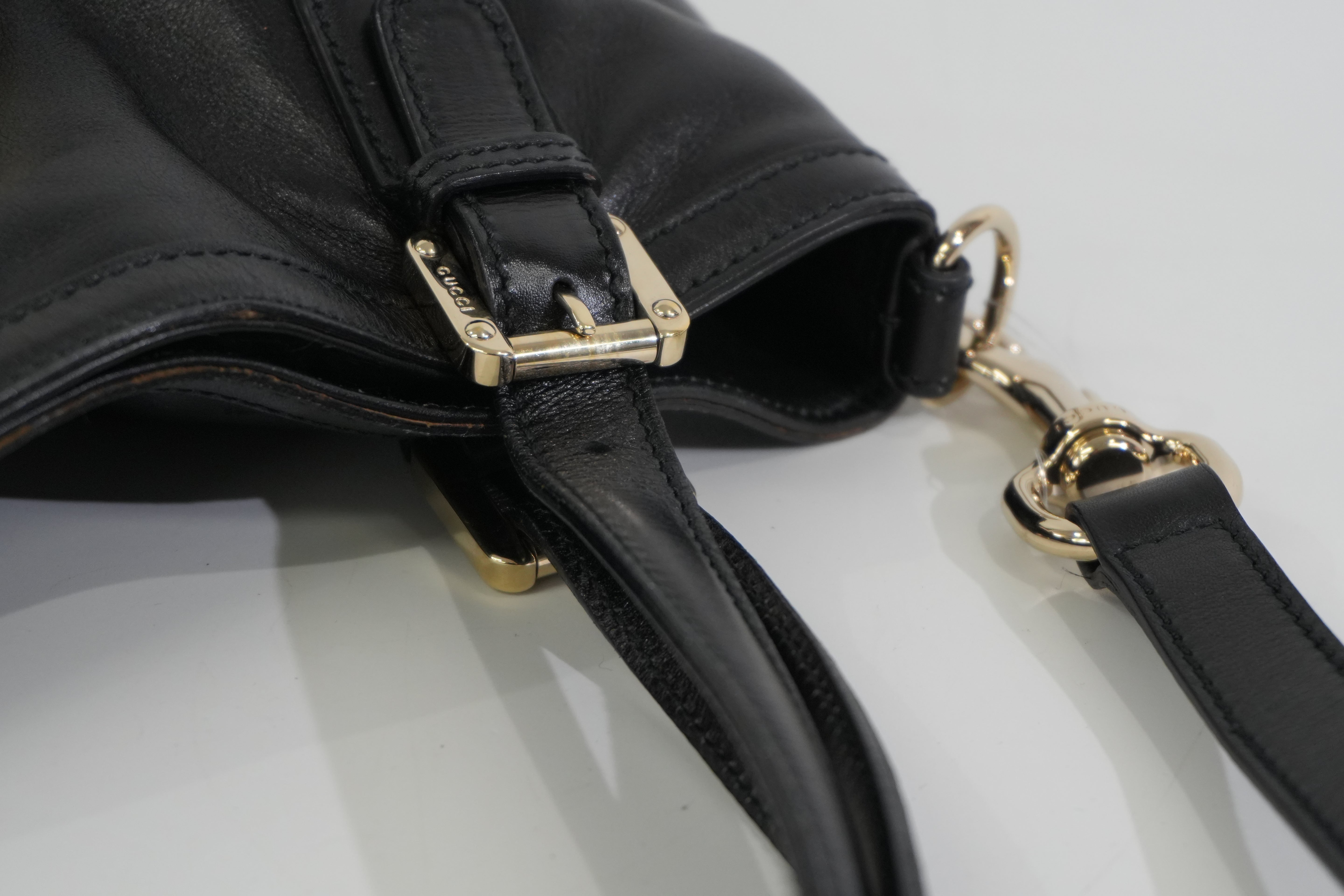 Pre-owned Gucci Two Way Britt Satchel Shoulder Bag Black