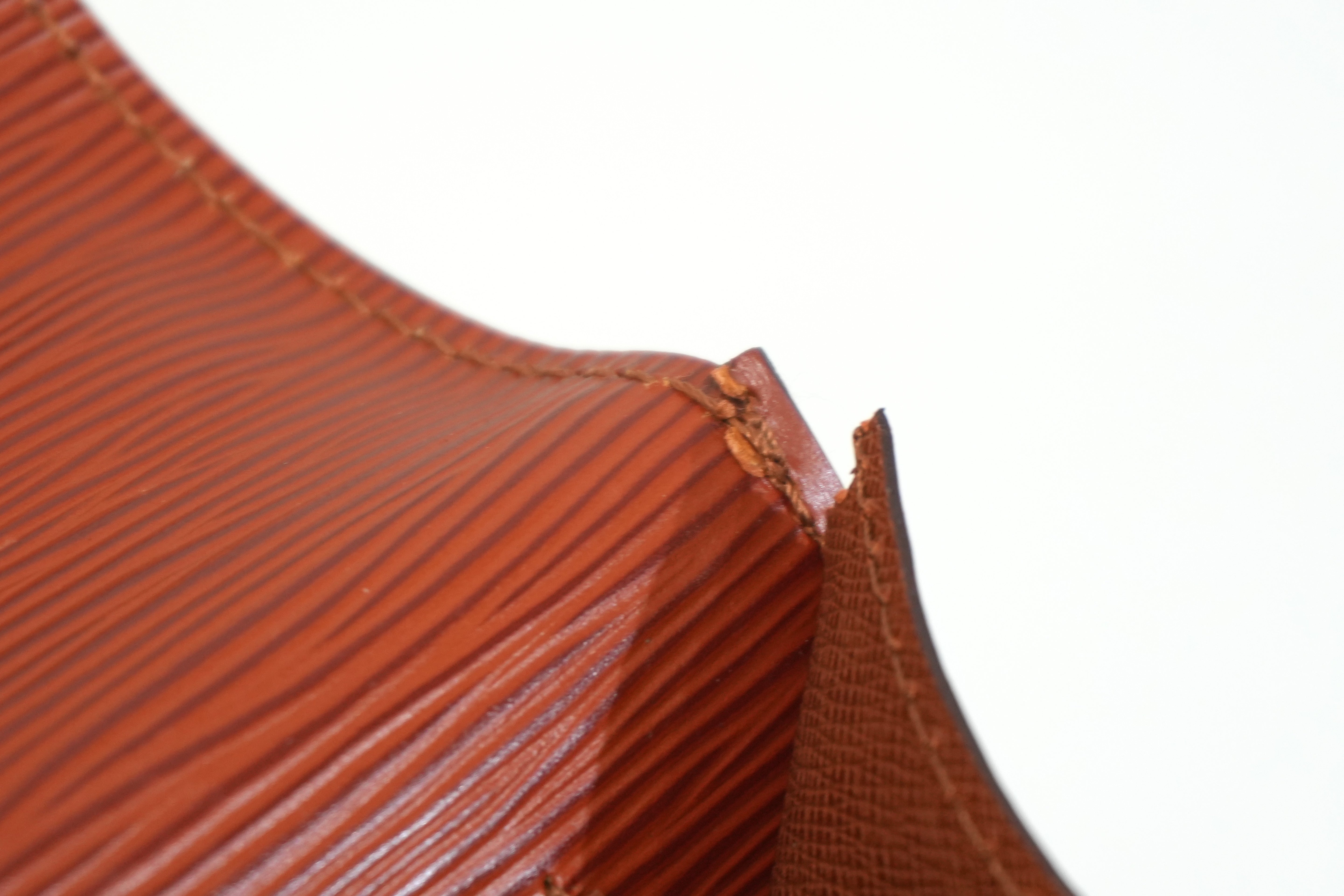Pre-owned Louis Vuitton Epi Briefcase Handbag Kenya Brown