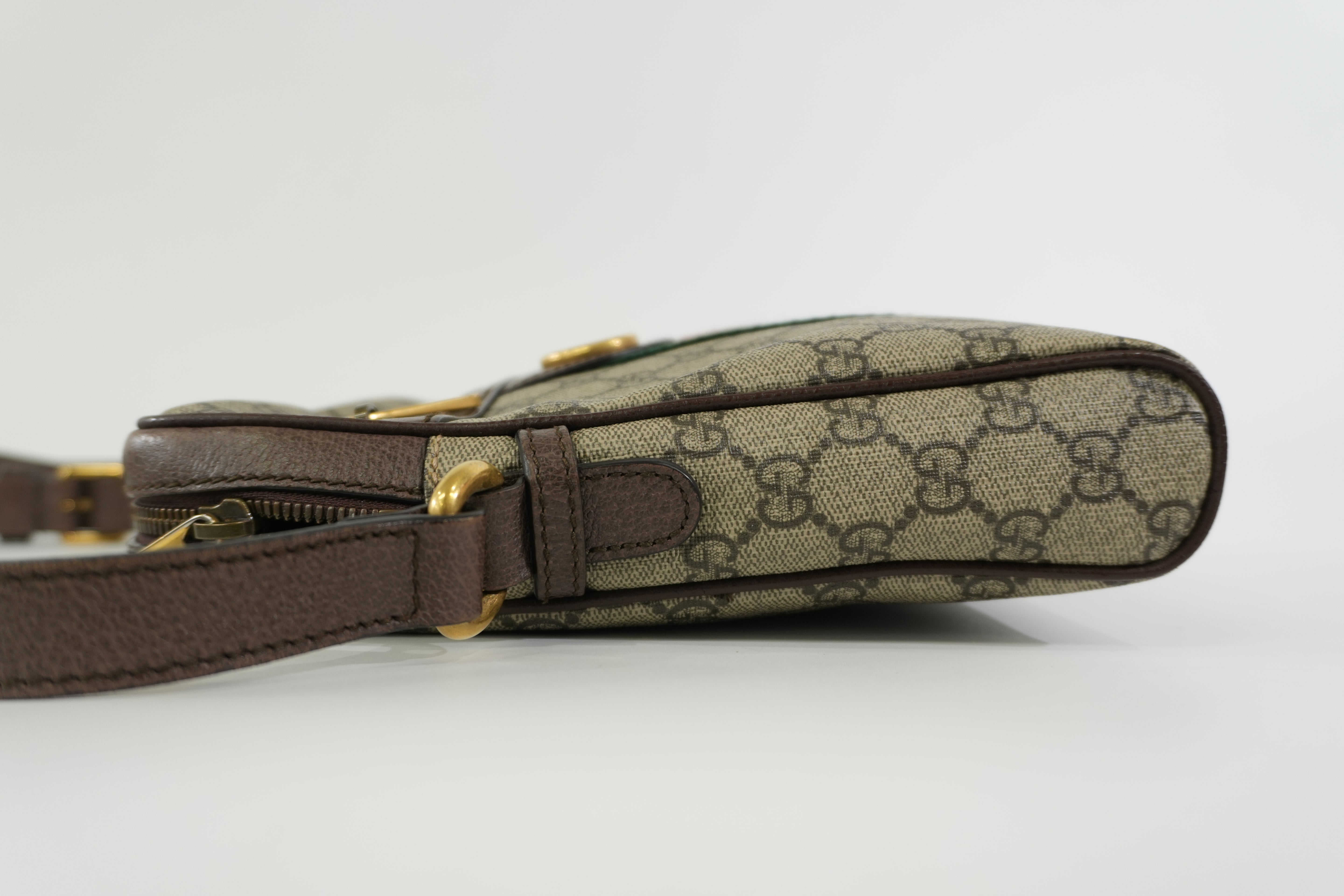 Pre-owned Gucci Ophidia Shoulder Bag Brown