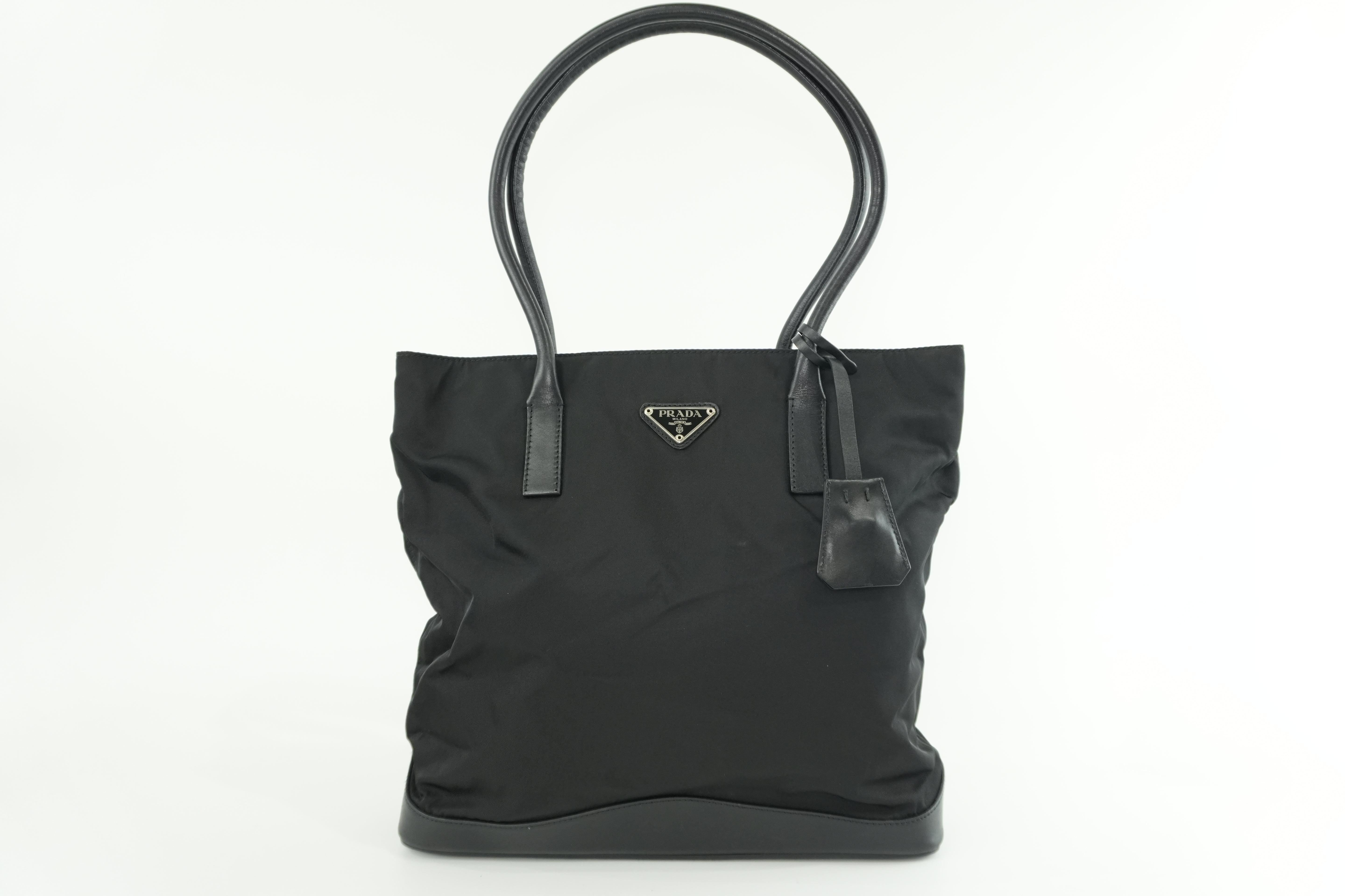 Prada Nylon Handbag Black Used