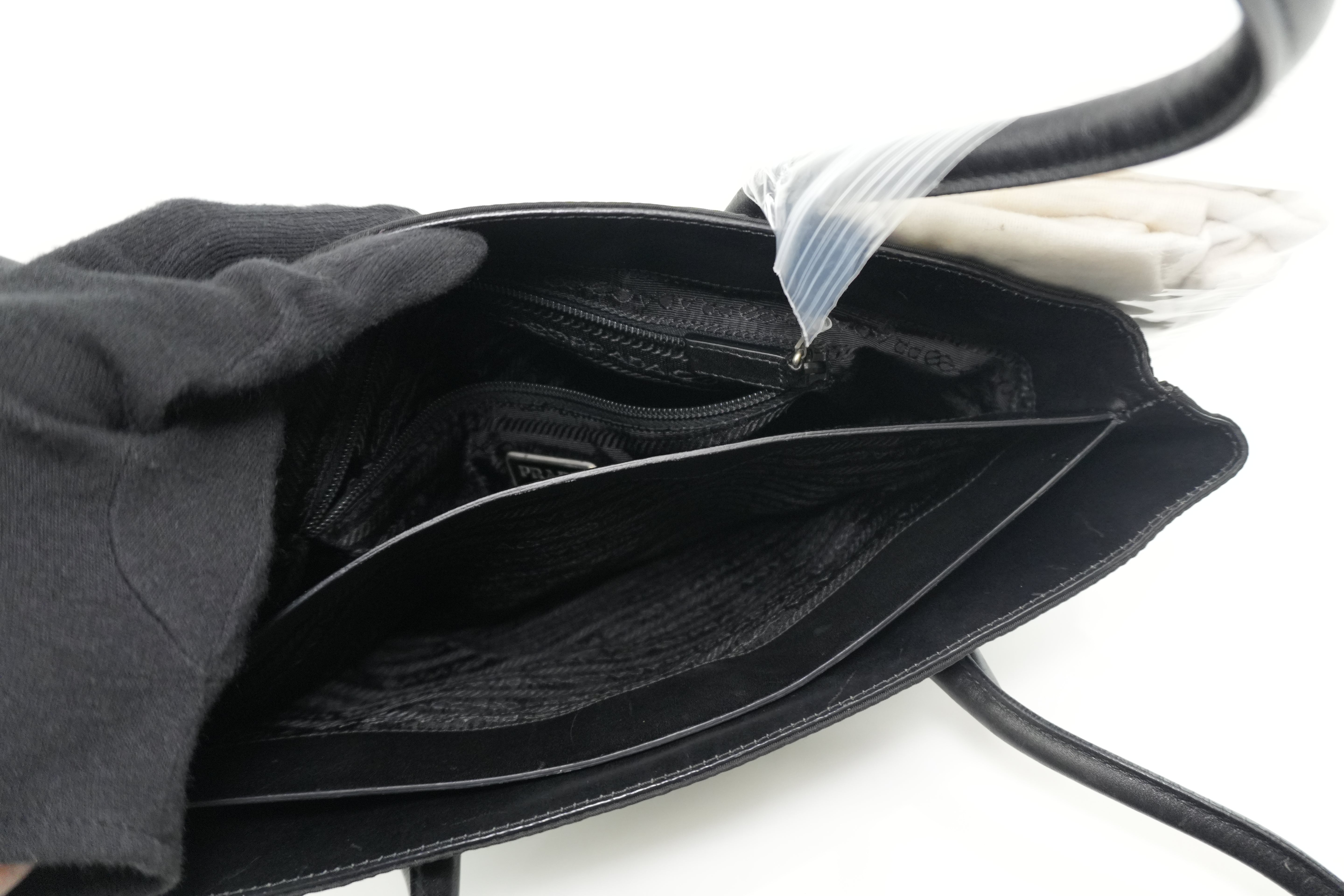 Prada Nylon Handbag Black Used