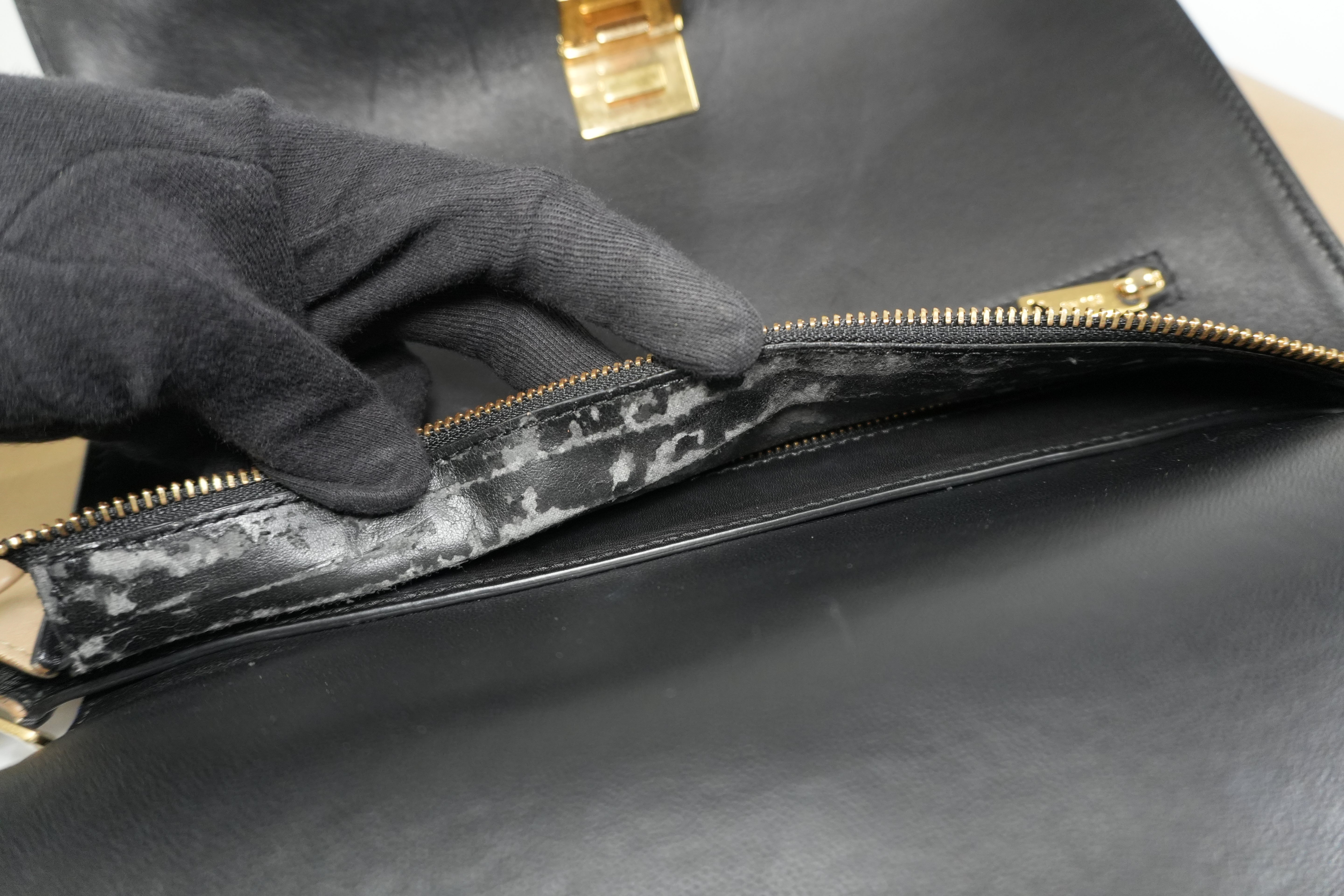 Pre-owned Celine Trapeze Two Way Shoulder Bag Tricolor Blue