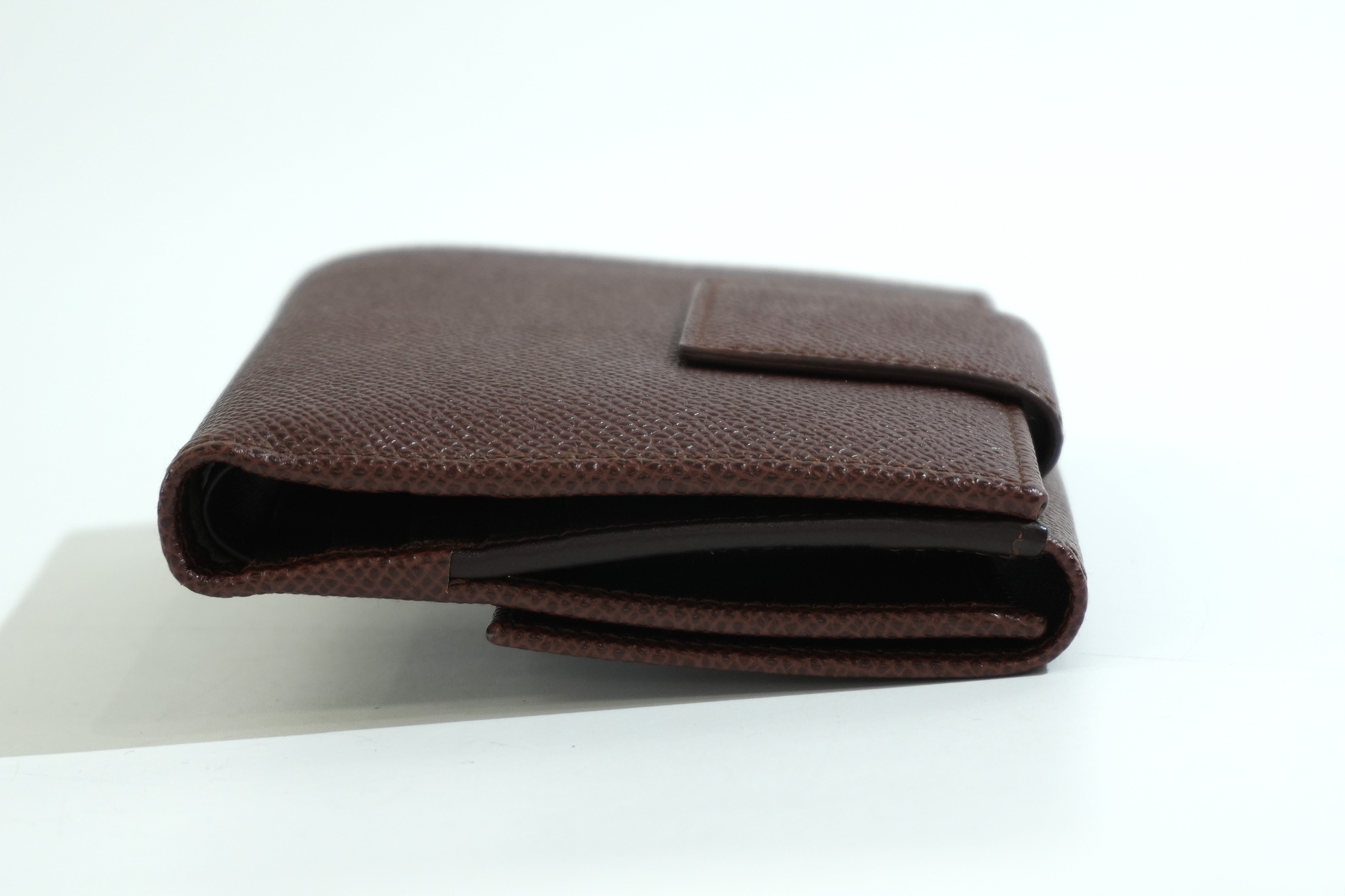 Pre-owned Bulgari Compact Wallet Brown