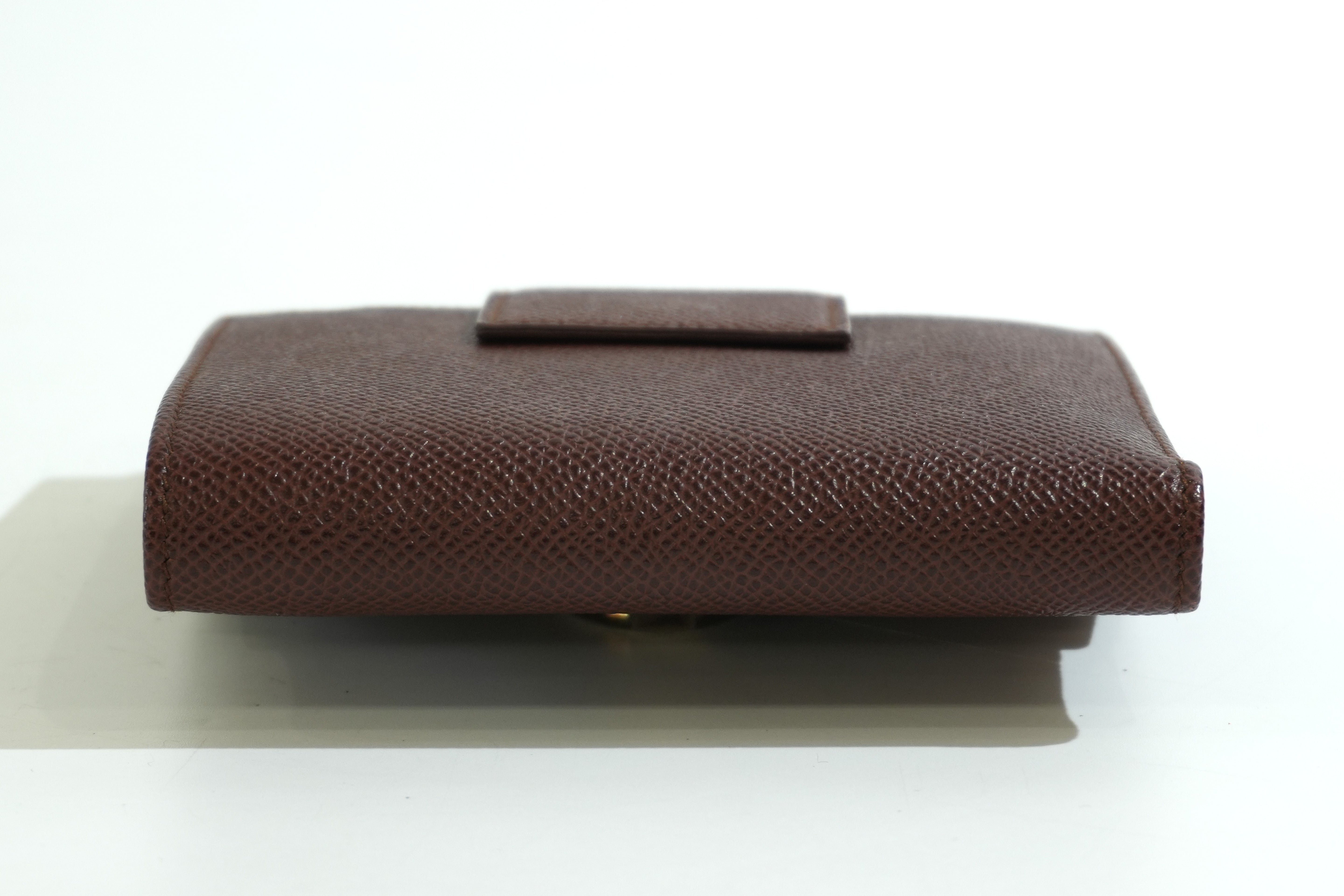 Pre-owned Bulgari Compact Wallet Brown