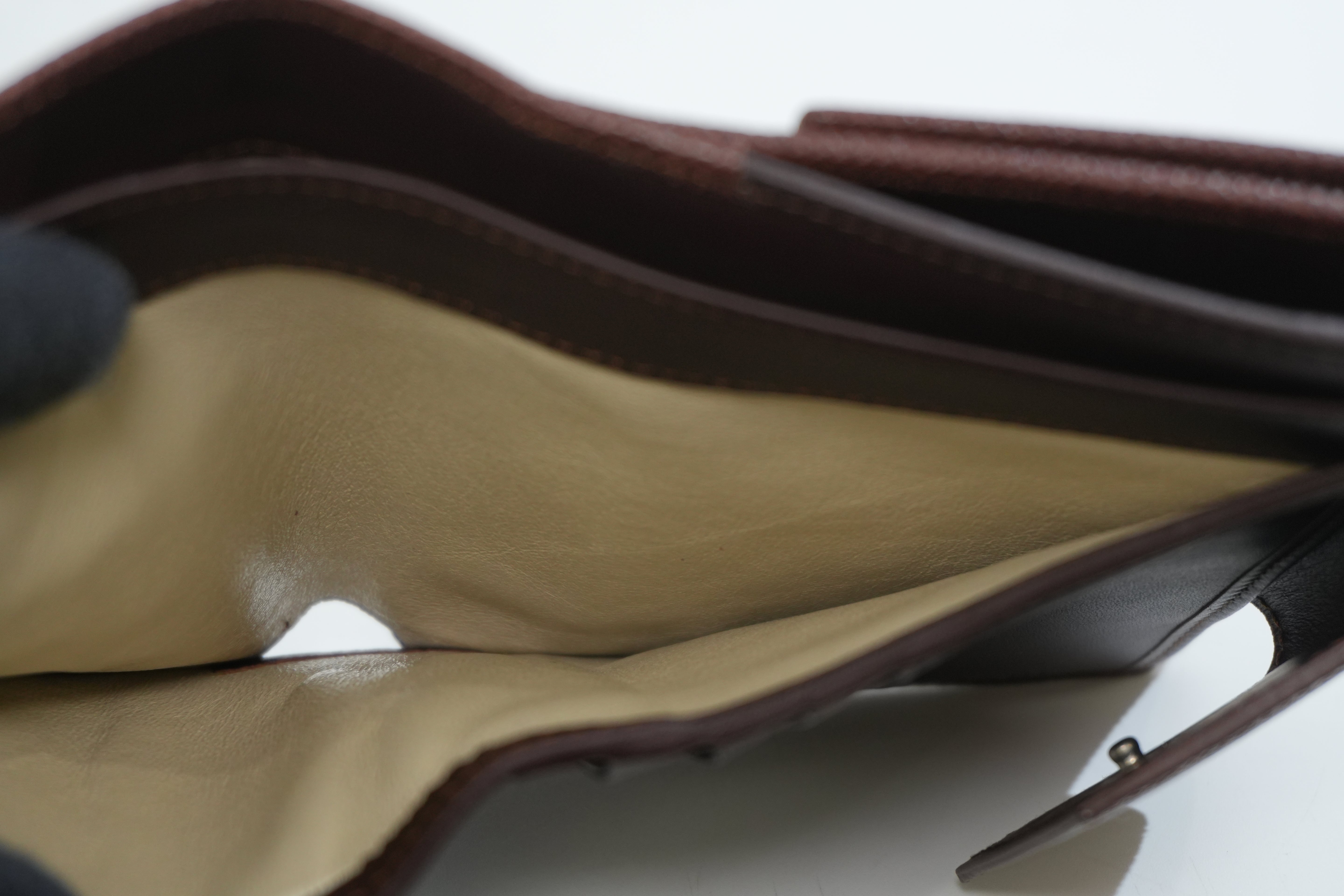Pre-owned Bulgari Compact Wallet Brown