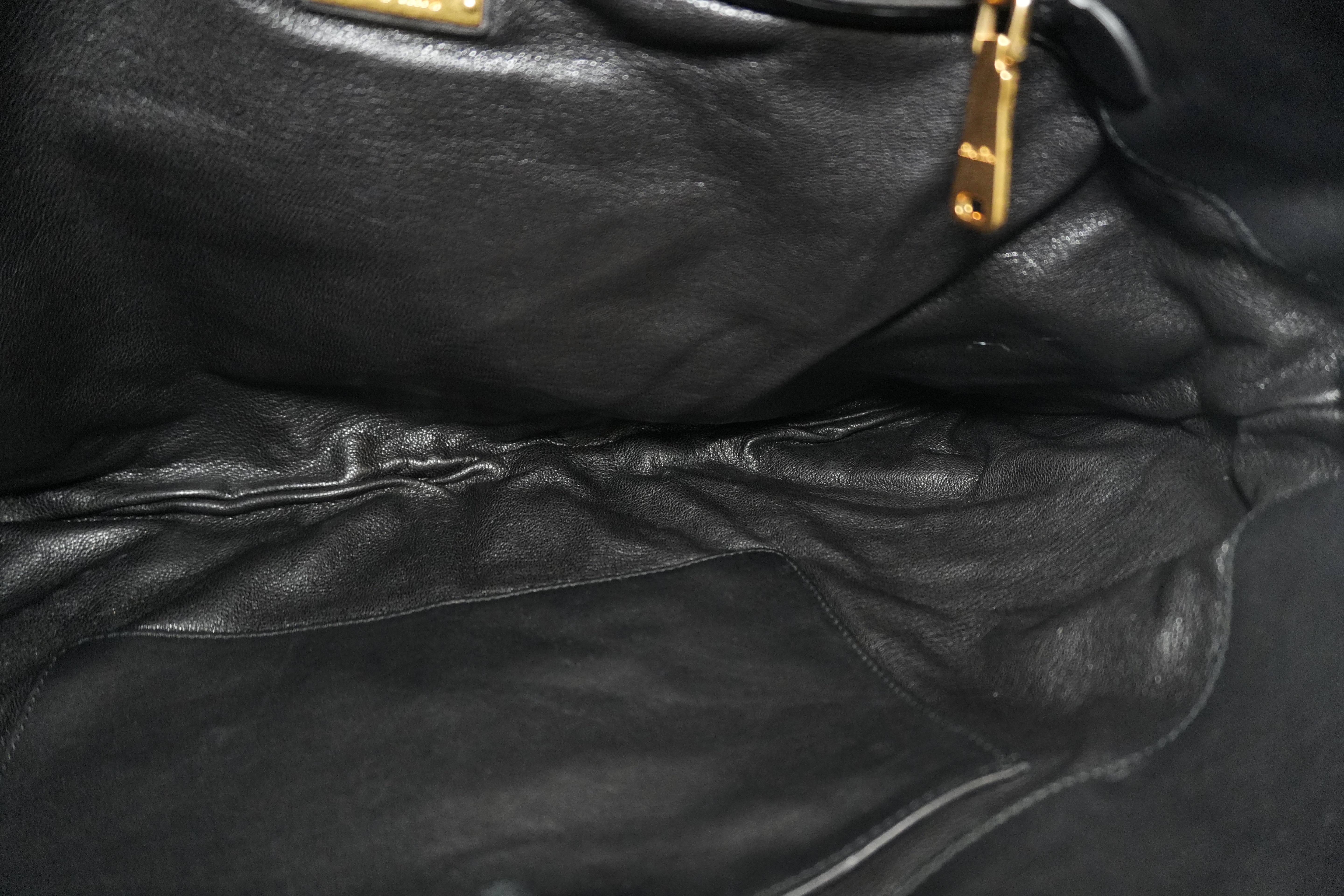 Miumiu Shoulder Bag Leather Black Used