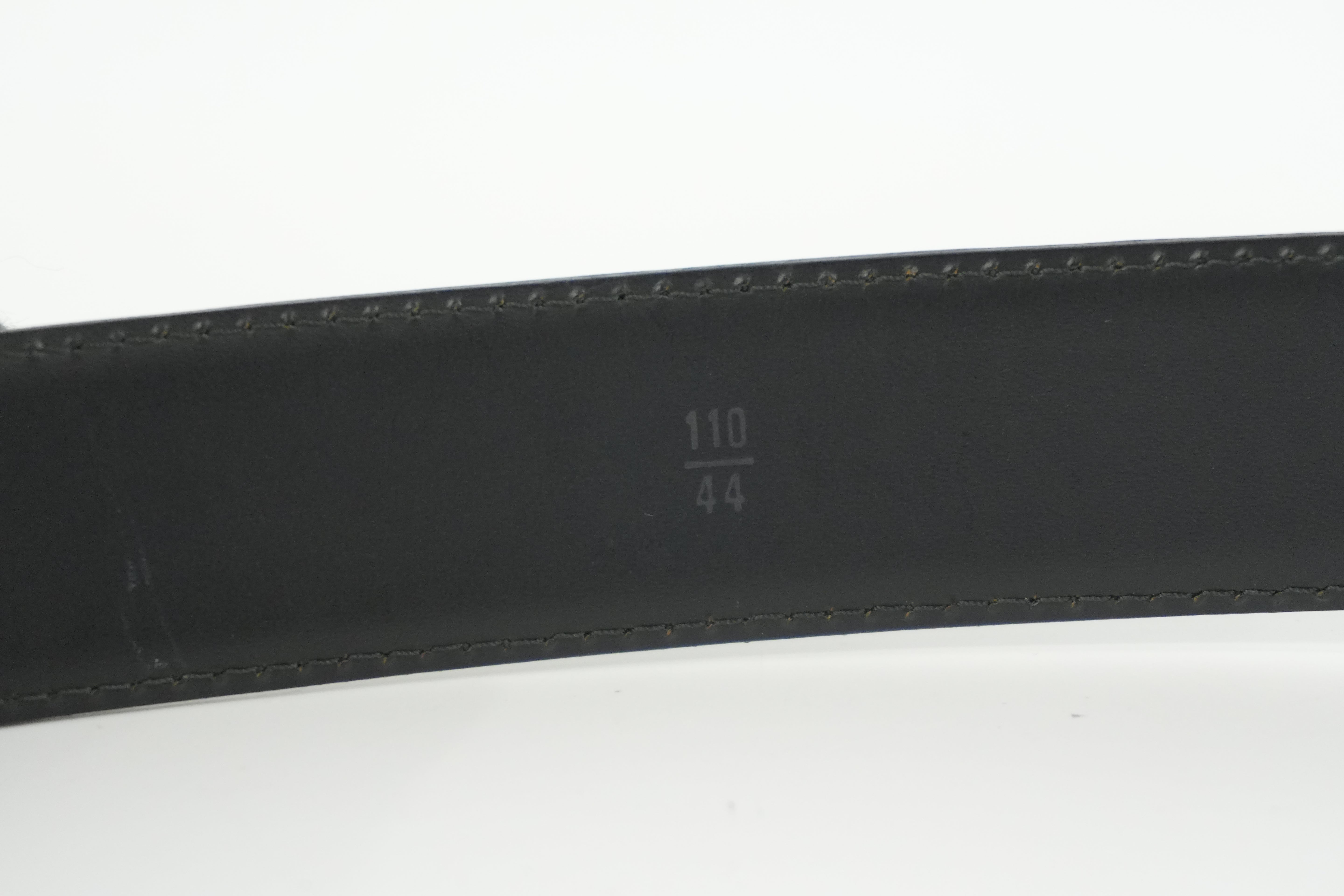 Pre-owned Louis Vuitton Epi Belt Size 110 Black
