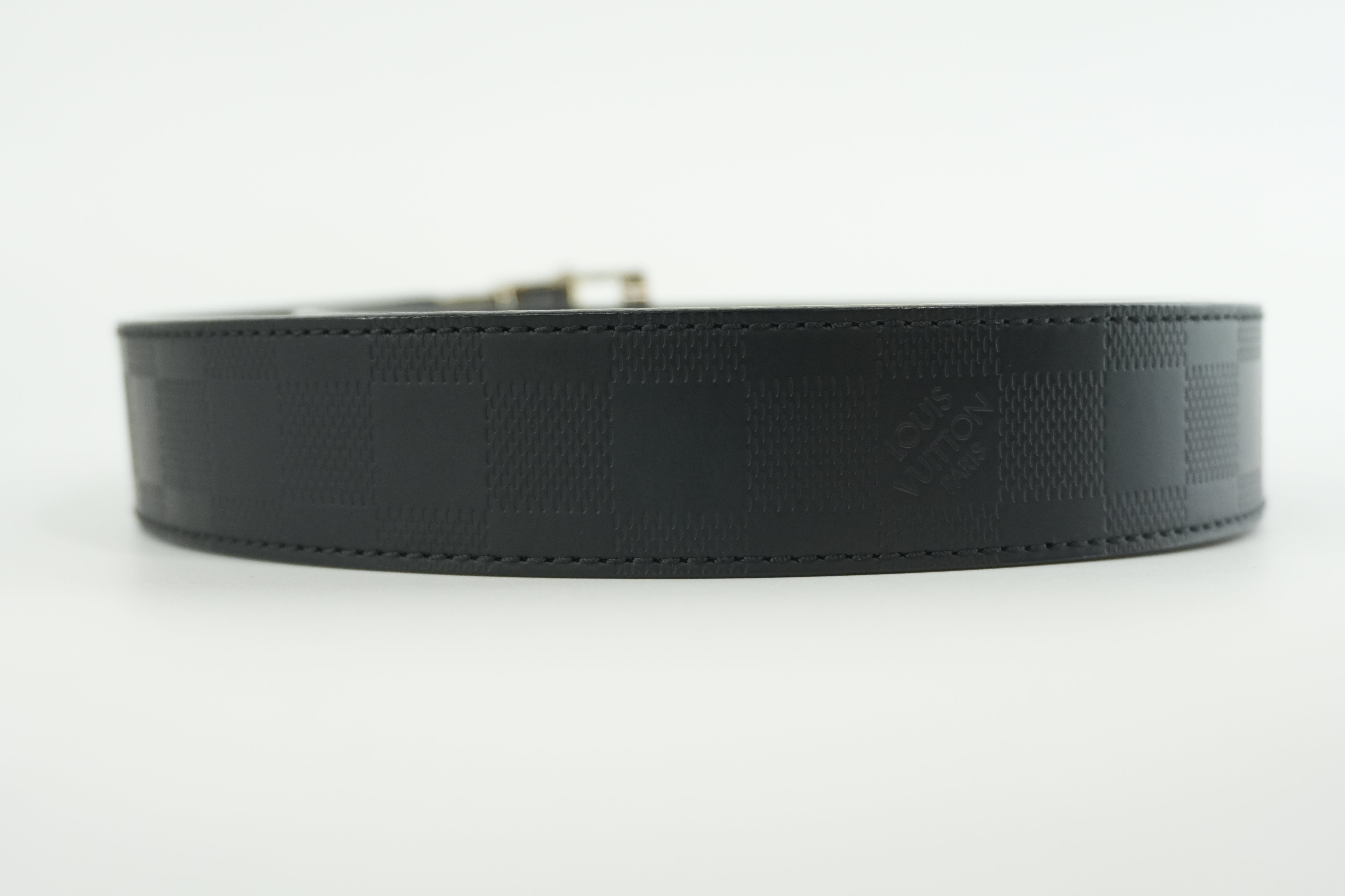 Pre-owned Louis Vuitton Belt Size 95 Black