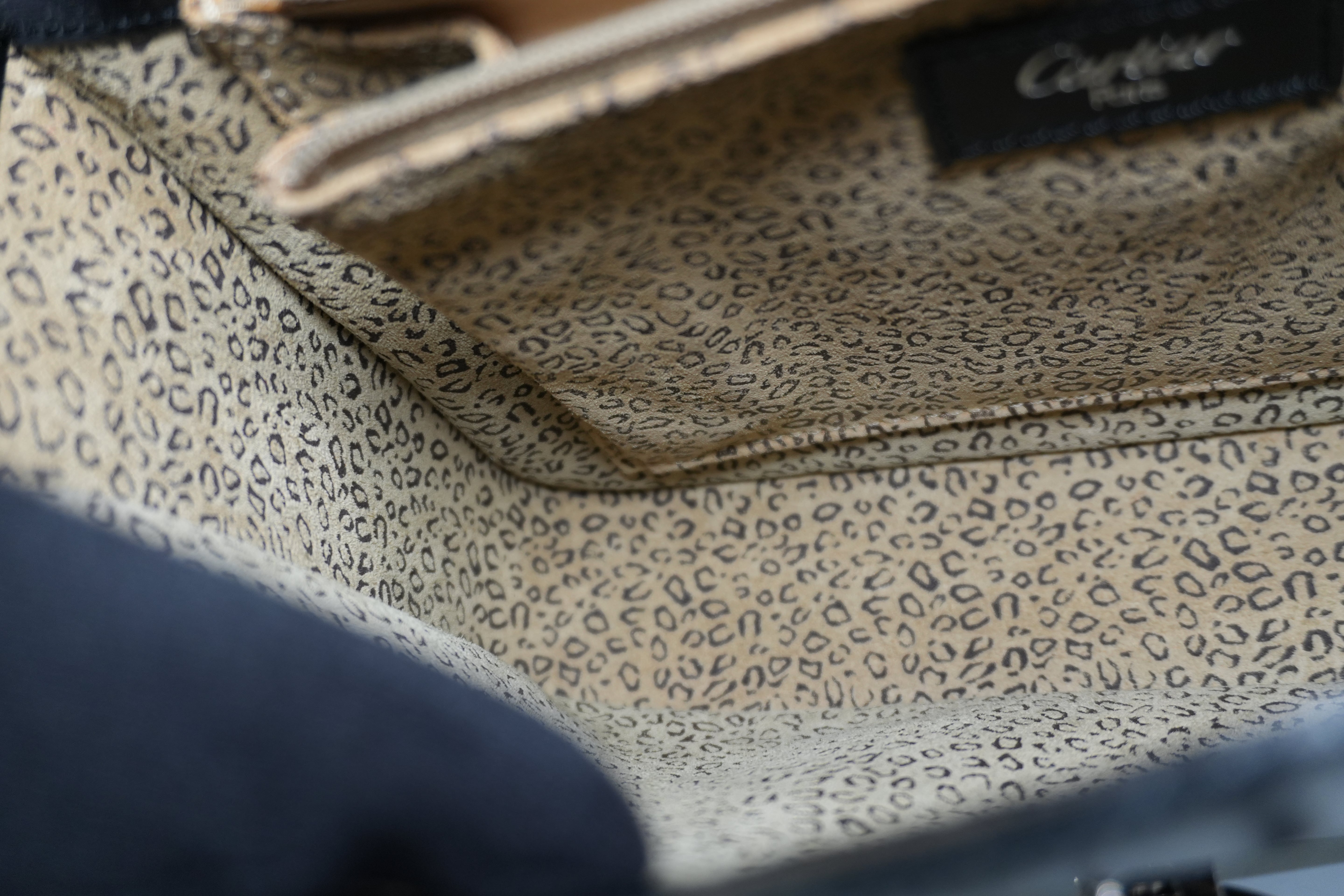 Pre-owned Cartier Panthere Shoulder Bag Black