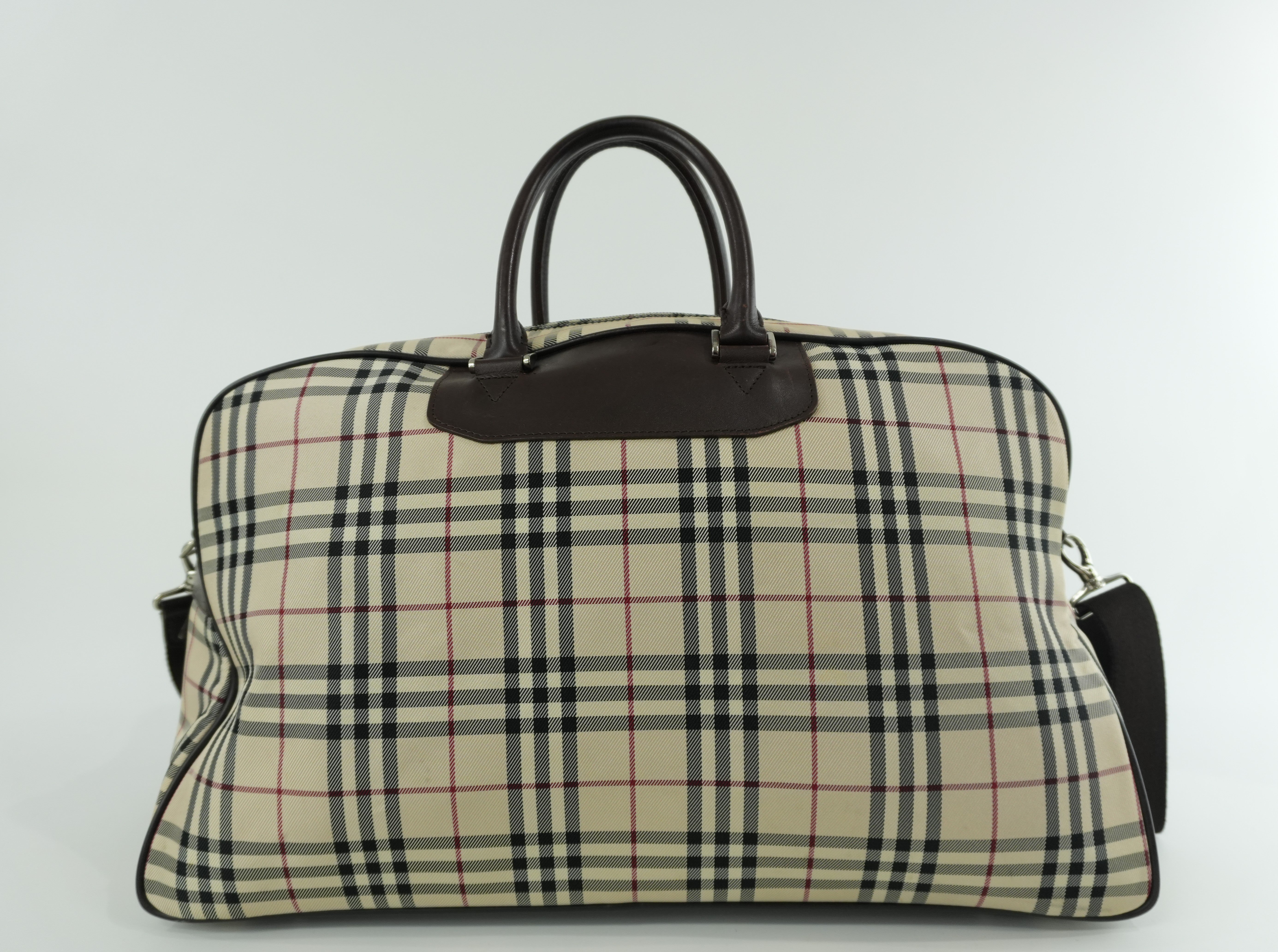 Burberry Two Way Boston Bag Brown Used