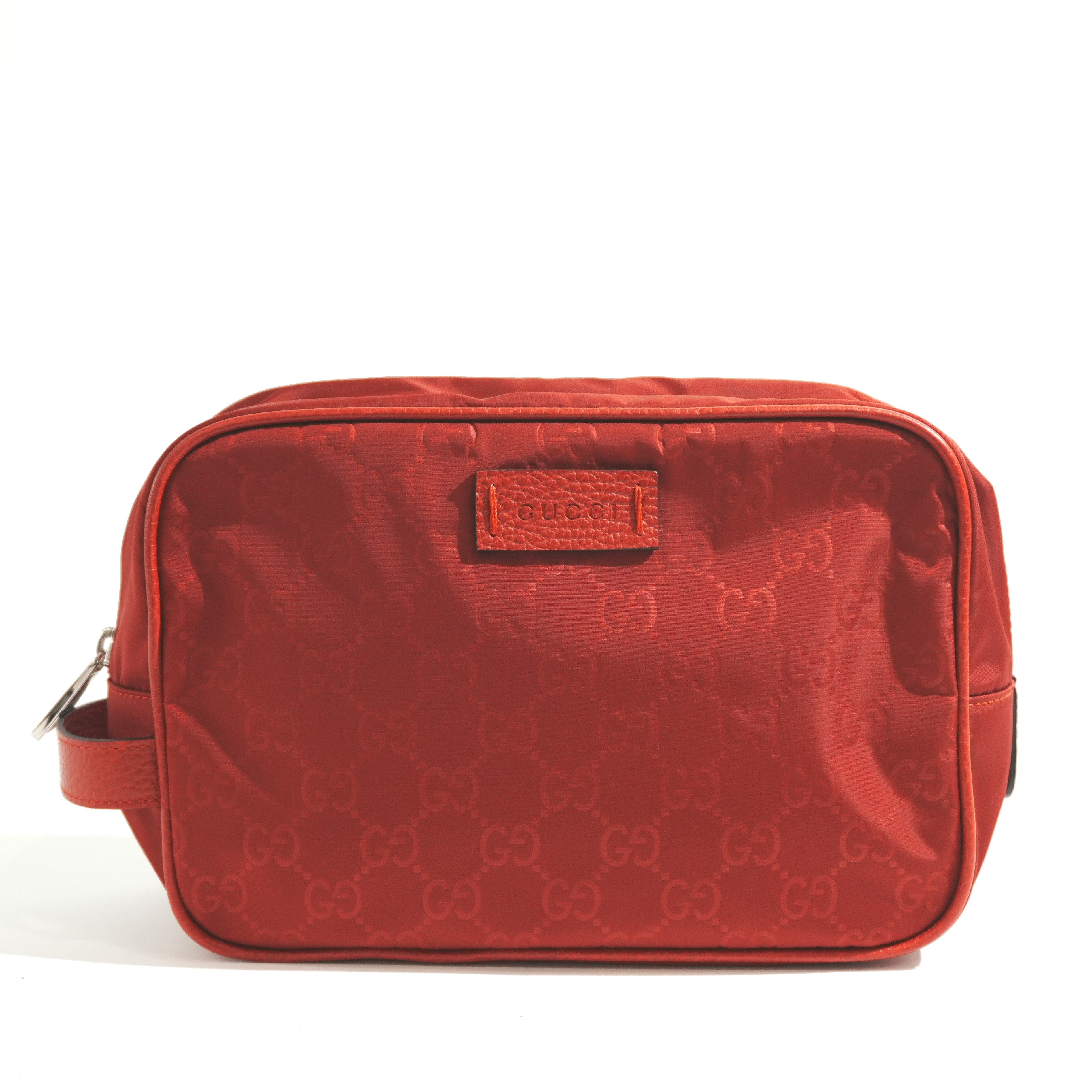 Pre-owned Gucci Guccisima Clutch Bag Red
