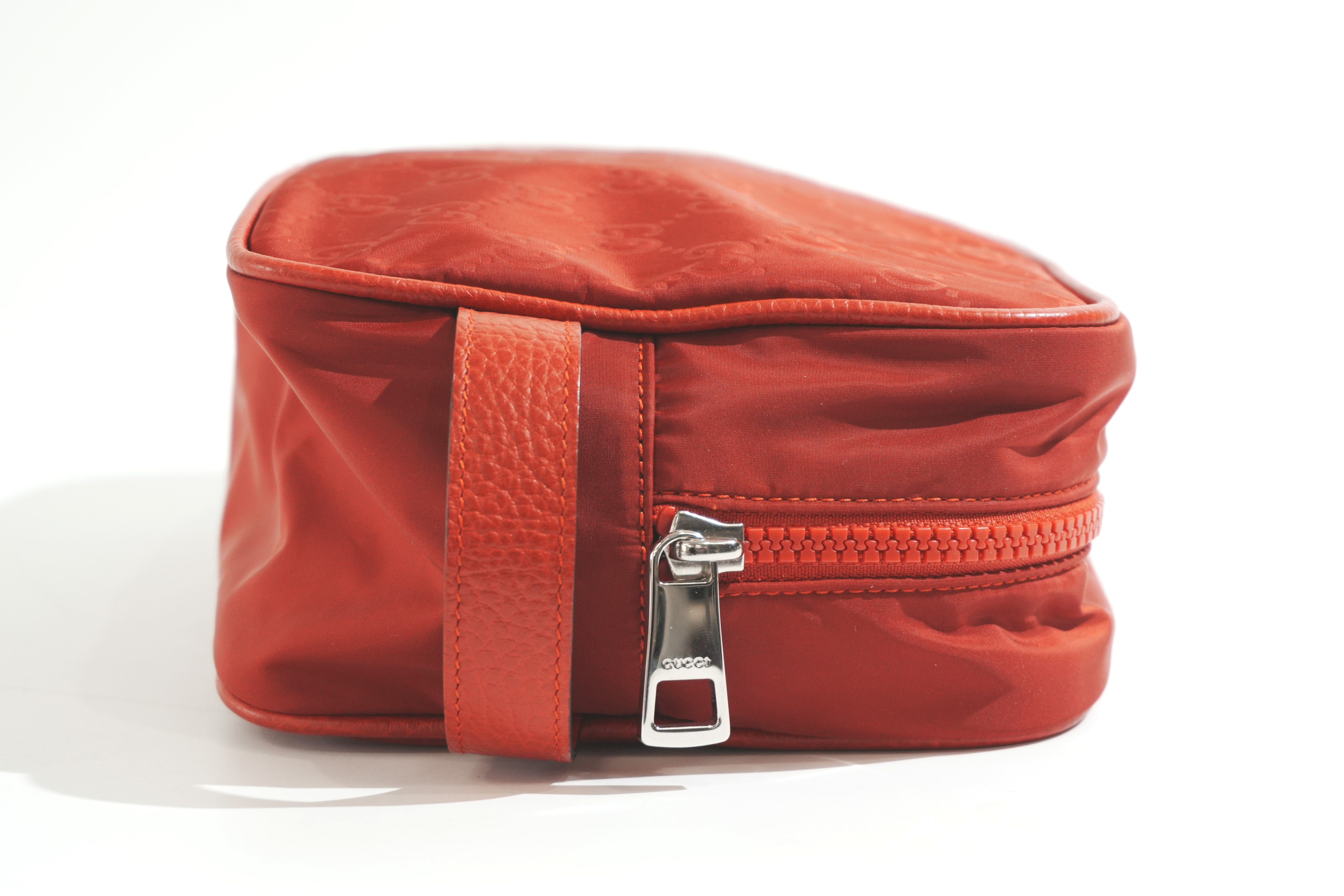 Pre-owned Gucci Guccisima Clutch Bag Red