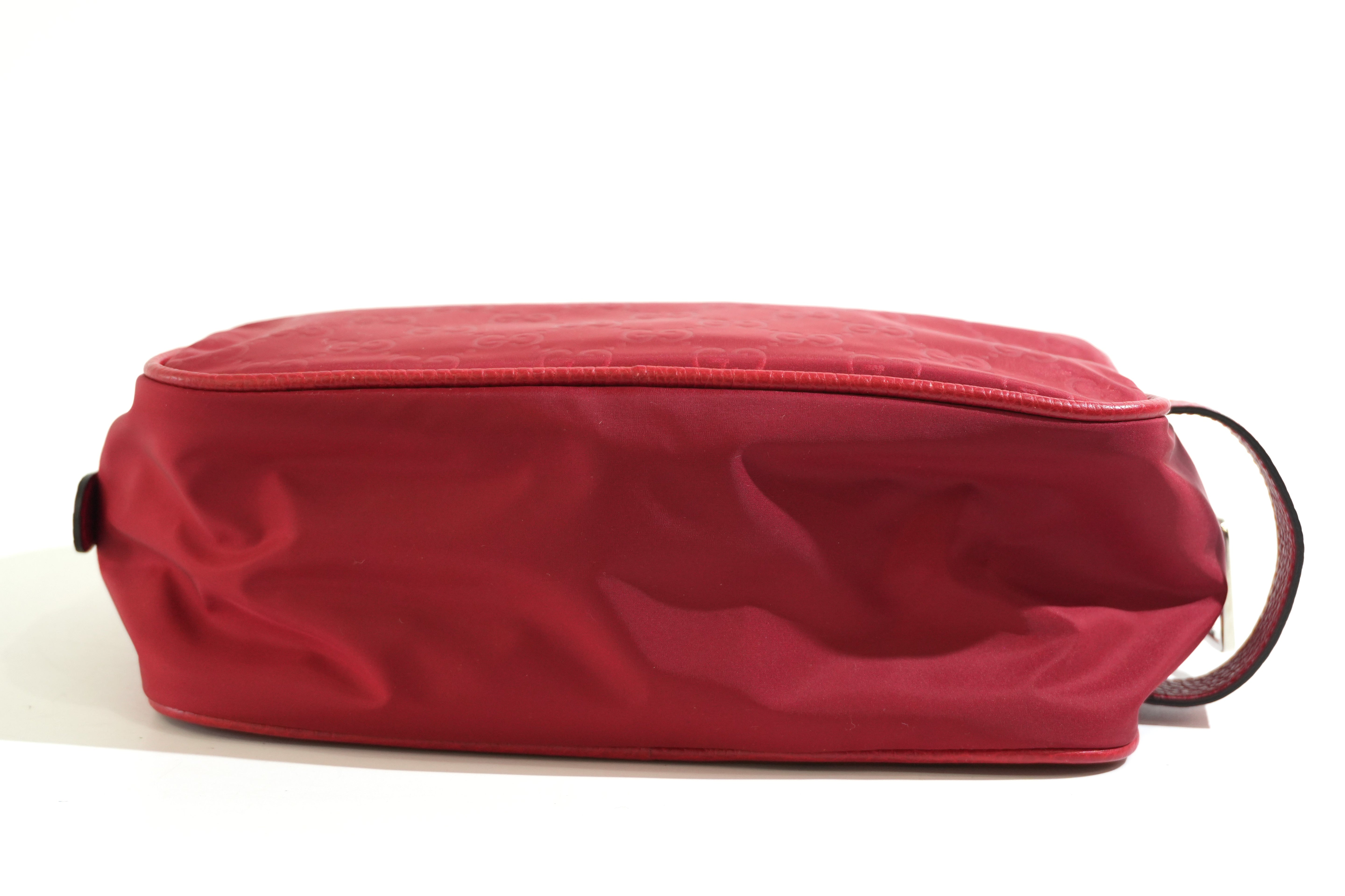 Pre-owned Gucci Guccisima Clutch Bag Red