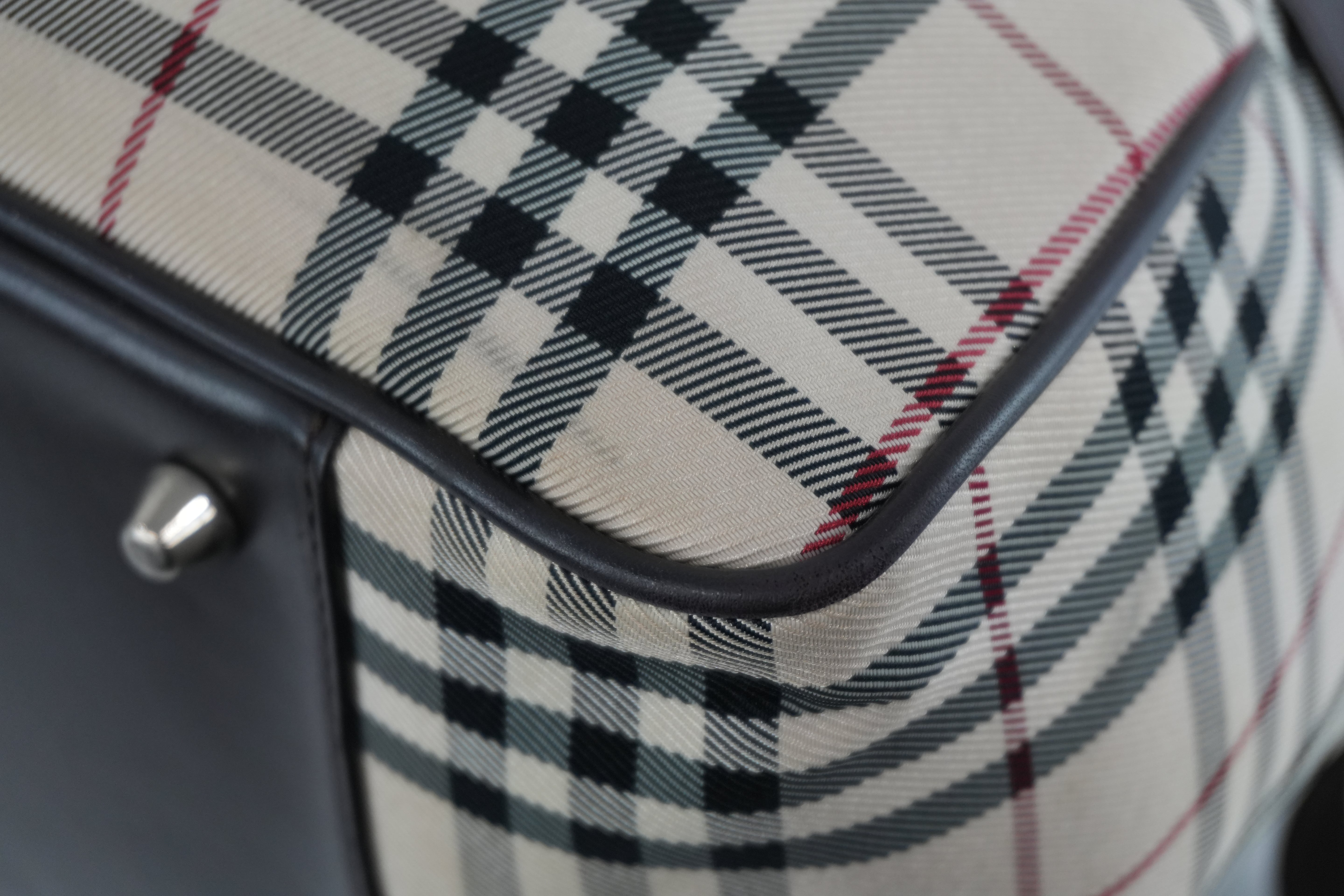 Burberry Two Way Boston Bag Brown Used