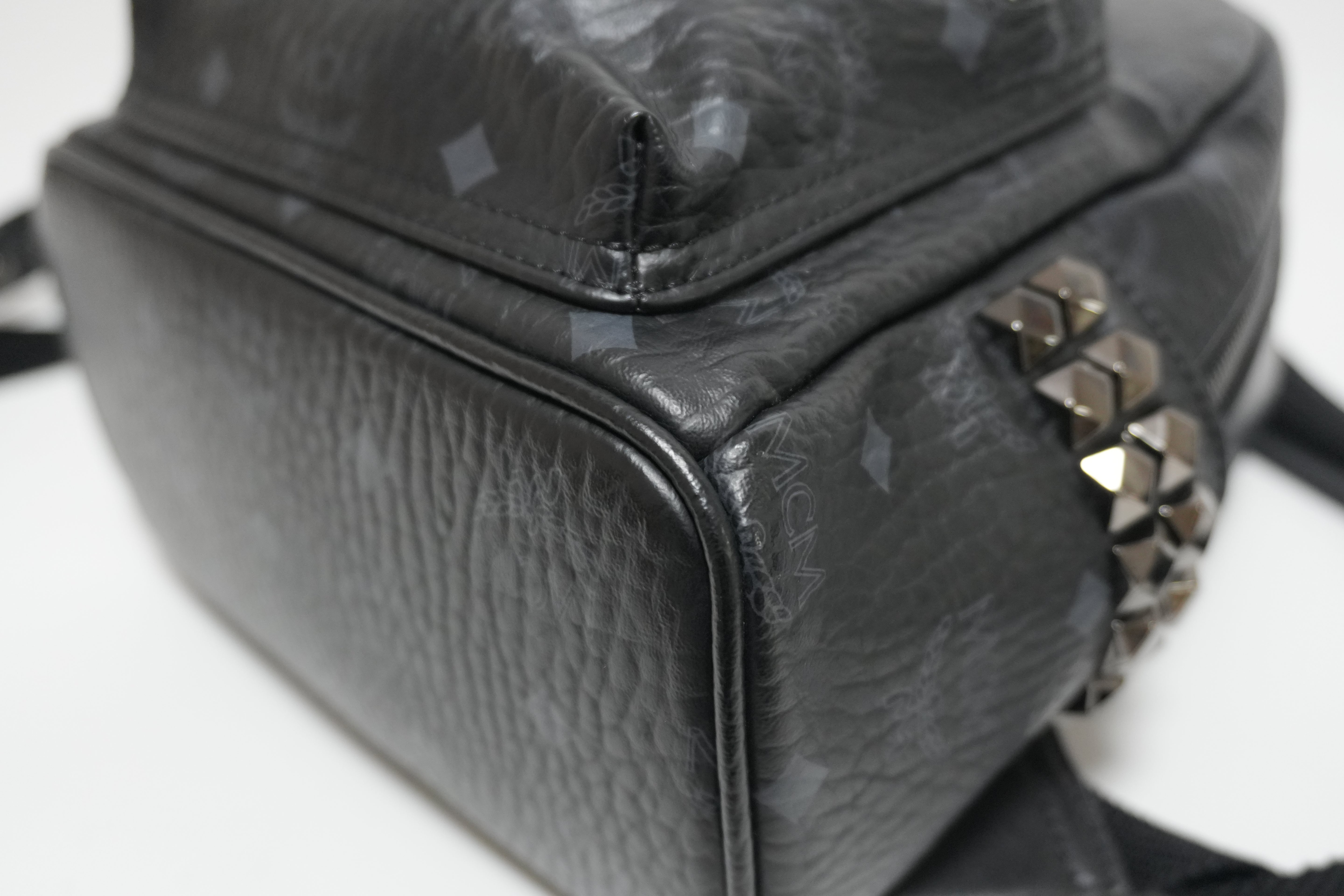 MCM Visetos Backpack Black Used