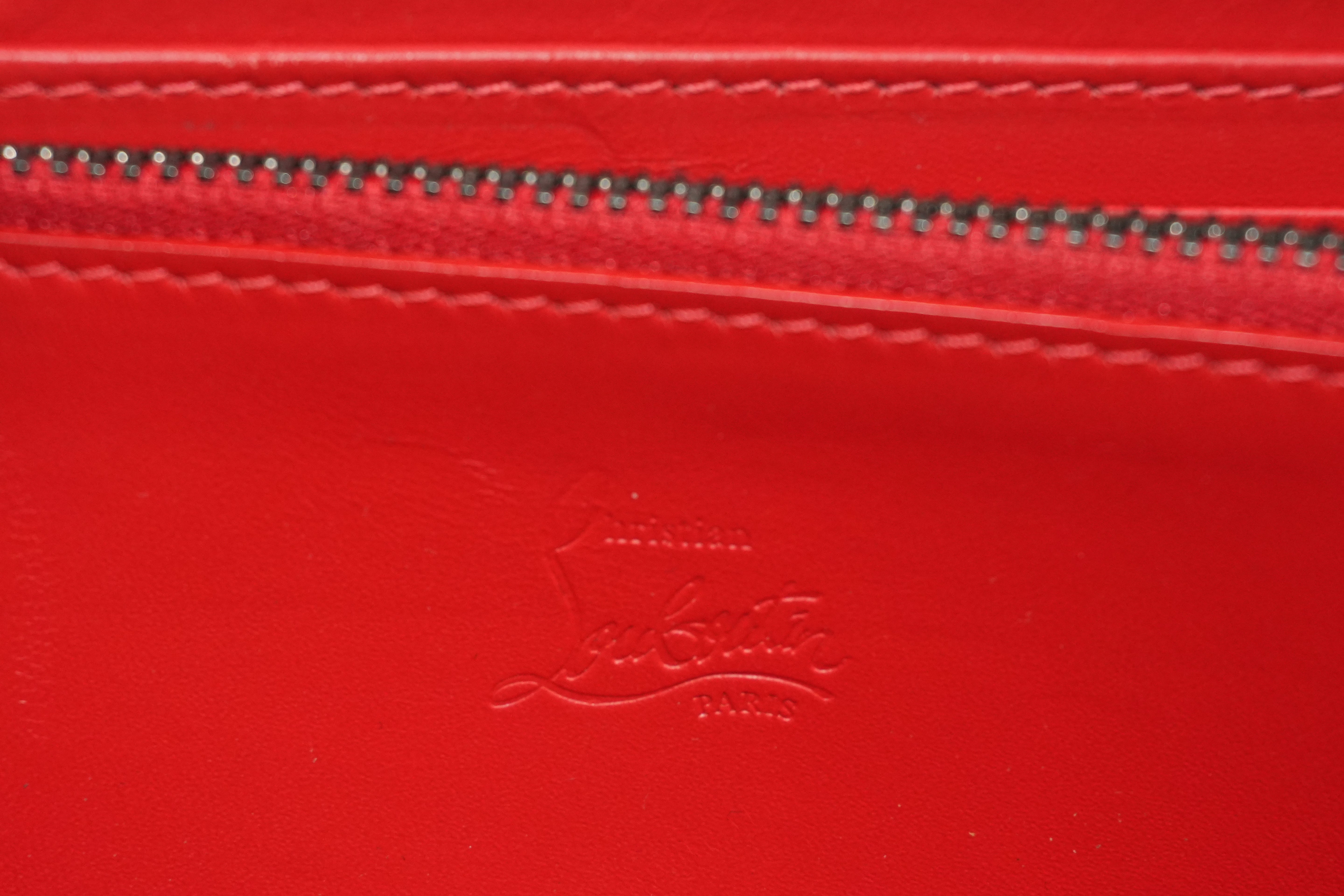 Pre-owned Louboutin Leather Zippy Long Wallet Black